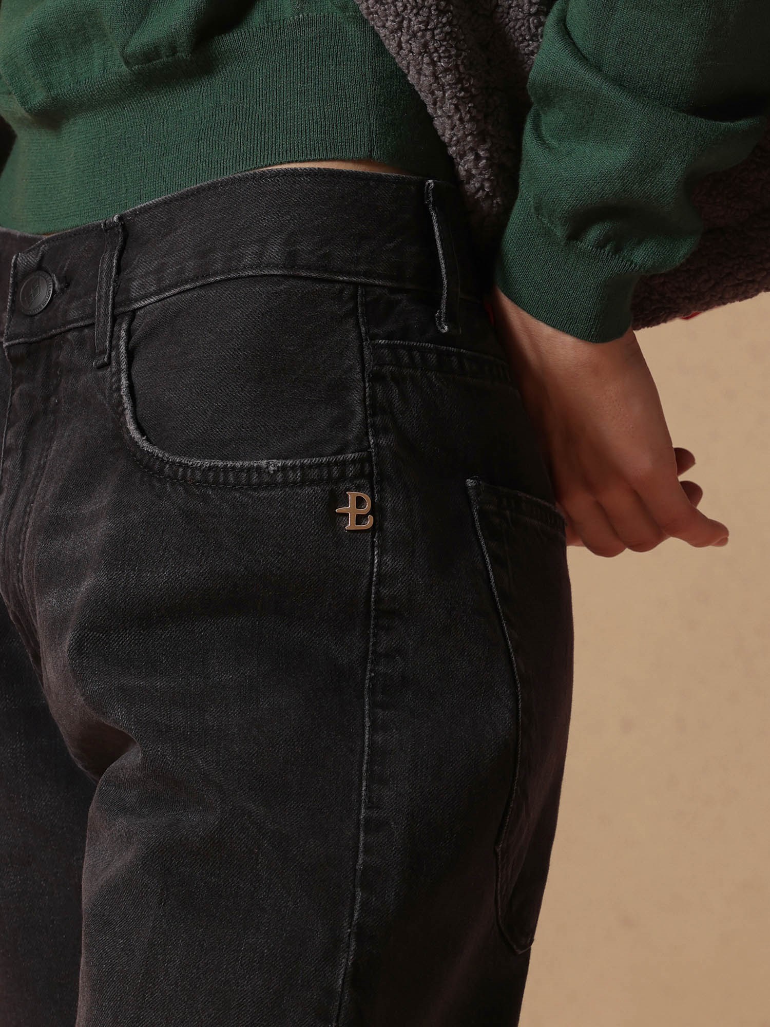Ballantyne BLACK DENIM JEANS WITH RAW-CUT HEM - COD. BLT172 UCTYY 15517