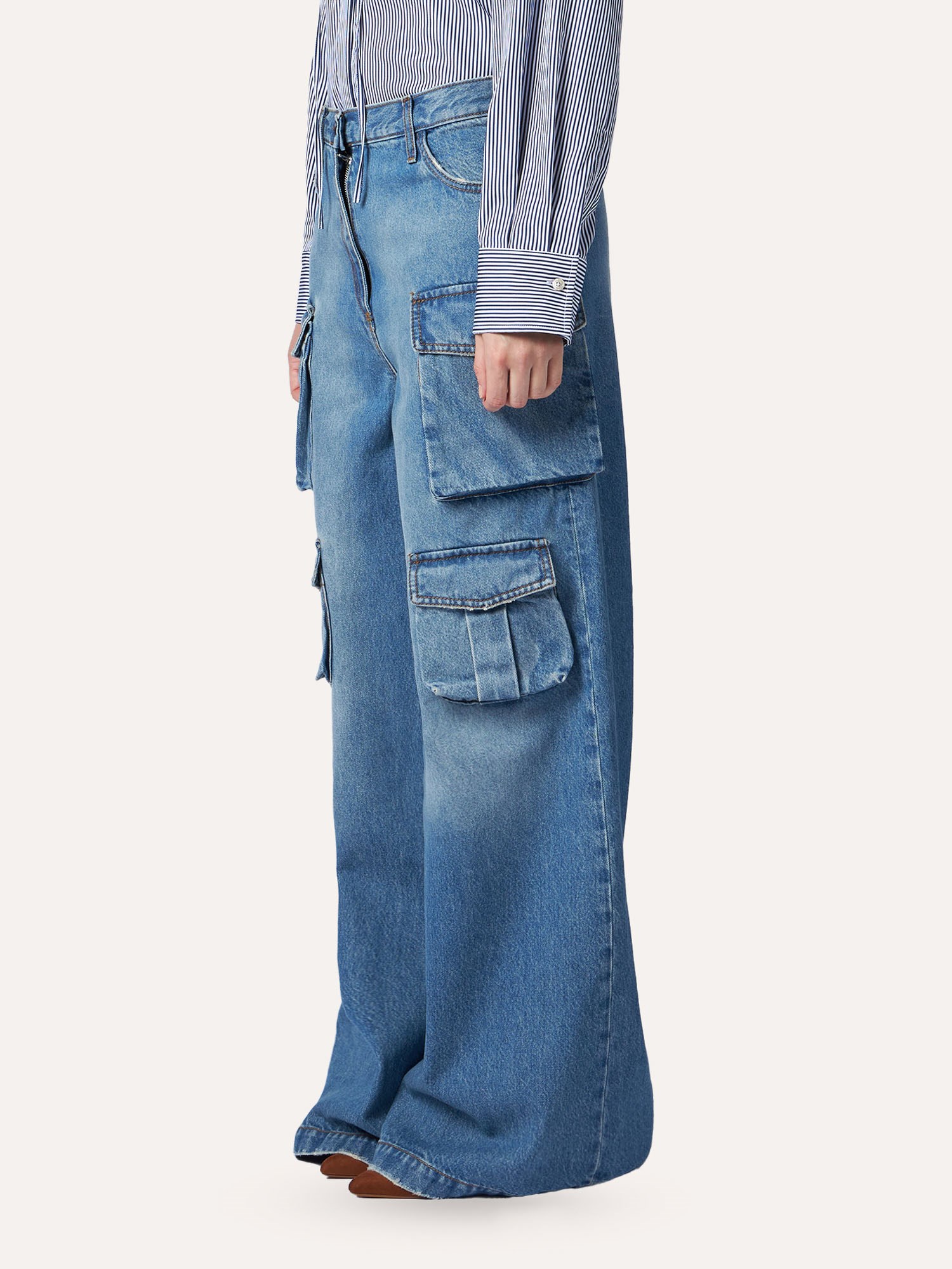 Ballantyne LOW WAIST CARGOS IN DENIM - COD. BLT174 UCTDF 13084