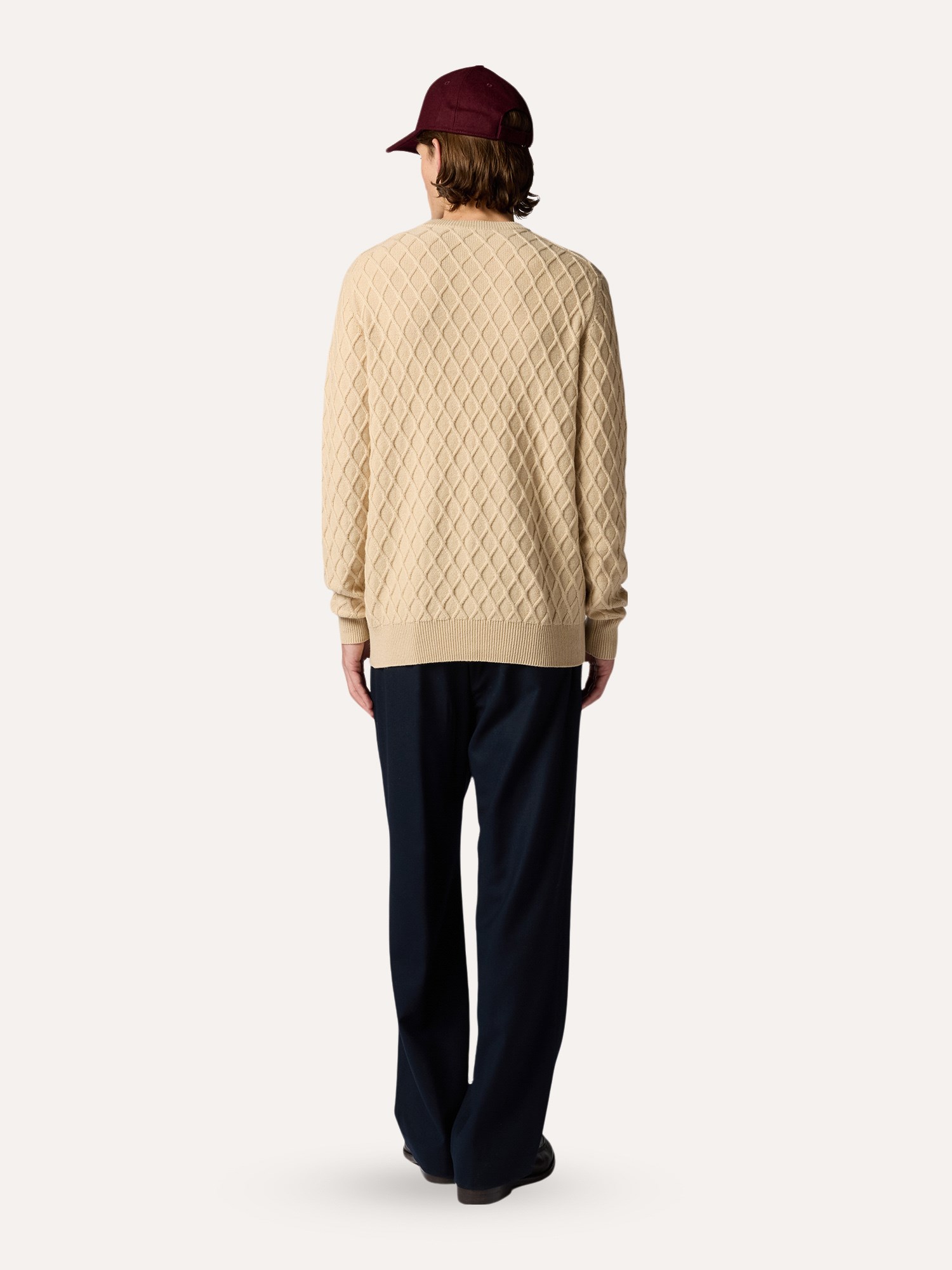 ballantyne CASHMERE CROSS STITCH CREW NECK JUMPER available on