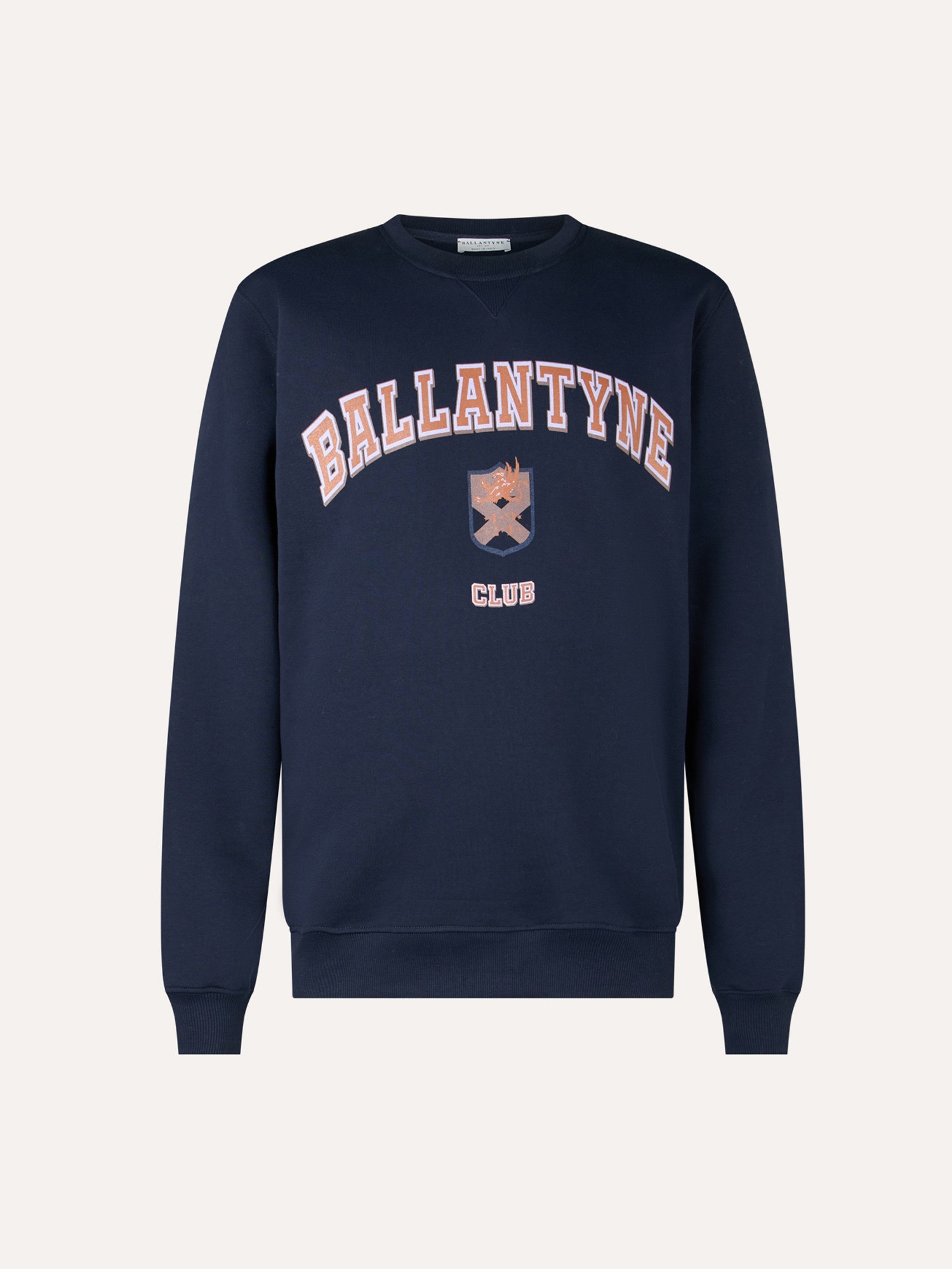 Ballantyne SWEATSHIRT AUS GEBÜRSTETER BAUMWOLLE MIT COLLEGE-LOGO - COD. BMW206 UCTXX 13777