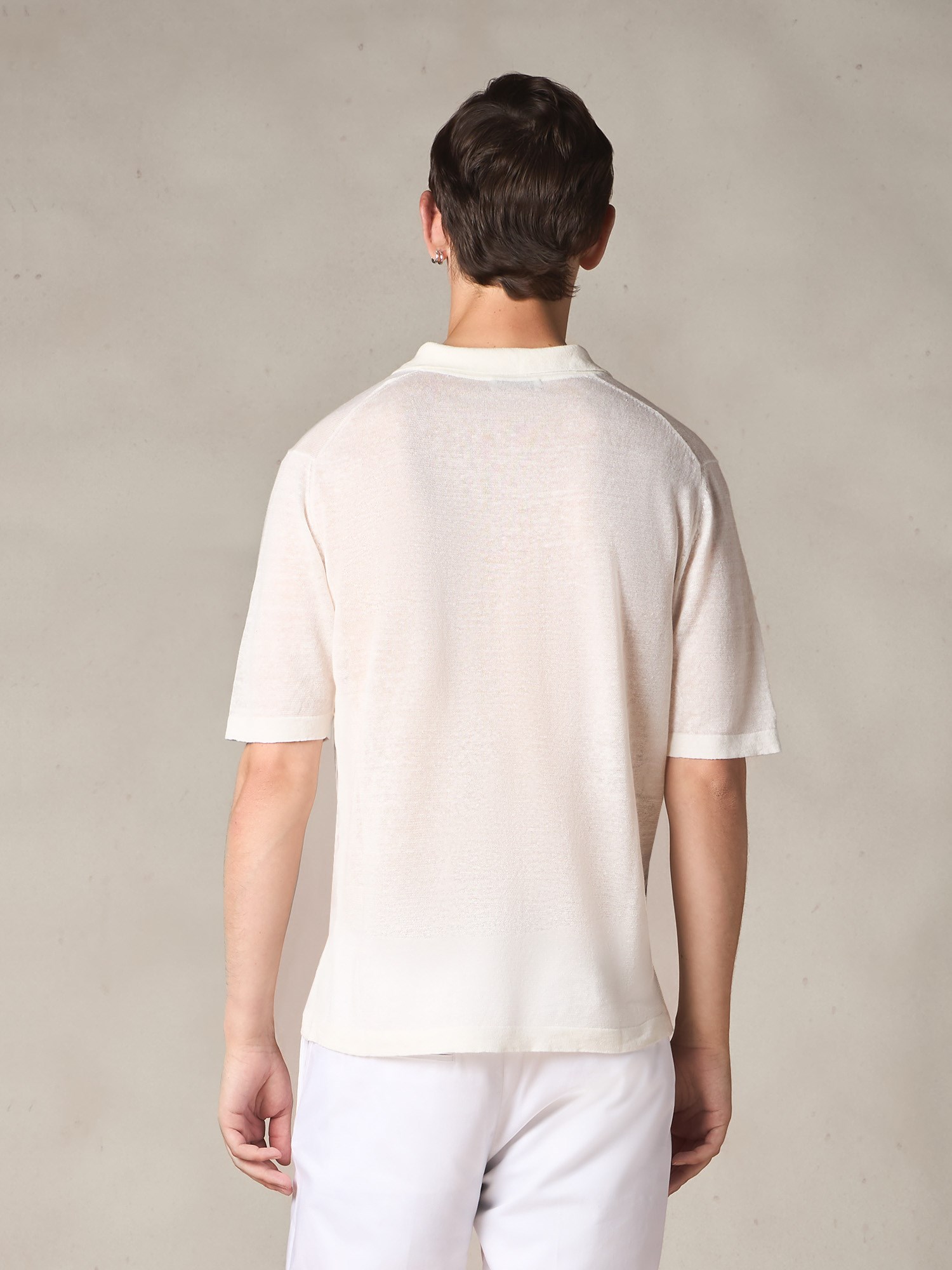Ballantyne LINEN AND COTTON POLO WITH DIAMOND PATTERN - COD. B2W026 14L20 98231