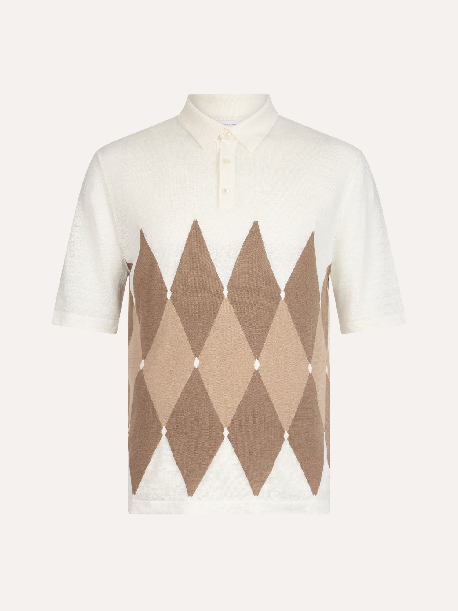 Ballantyne LINEN AND COTTON POLO WITH DIAMOND PATTERN - COD. B2W026 14L20 98231