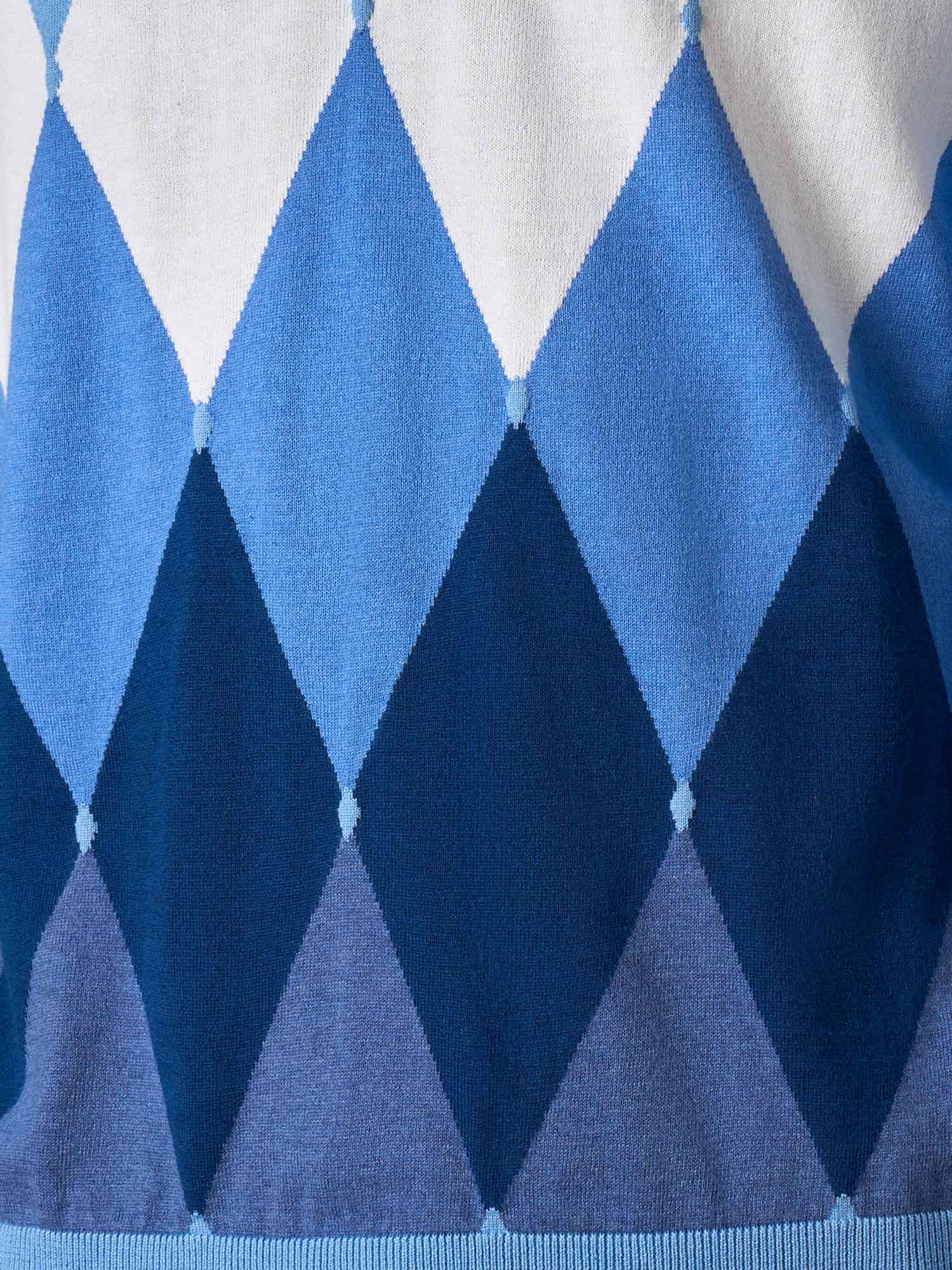 Ballantyne COTTON AND CASHMERE V-NECK WITH DIAMOND PATTERN - COD. B2P001 14CA8 93116