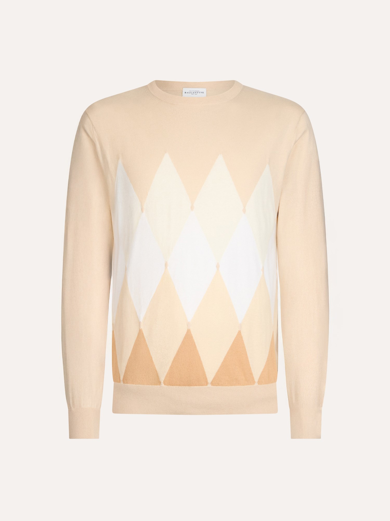Ballantyne R NECK JUMPER WITH DIAMOND PATTERN - COD. B2P000 14CA8 94144