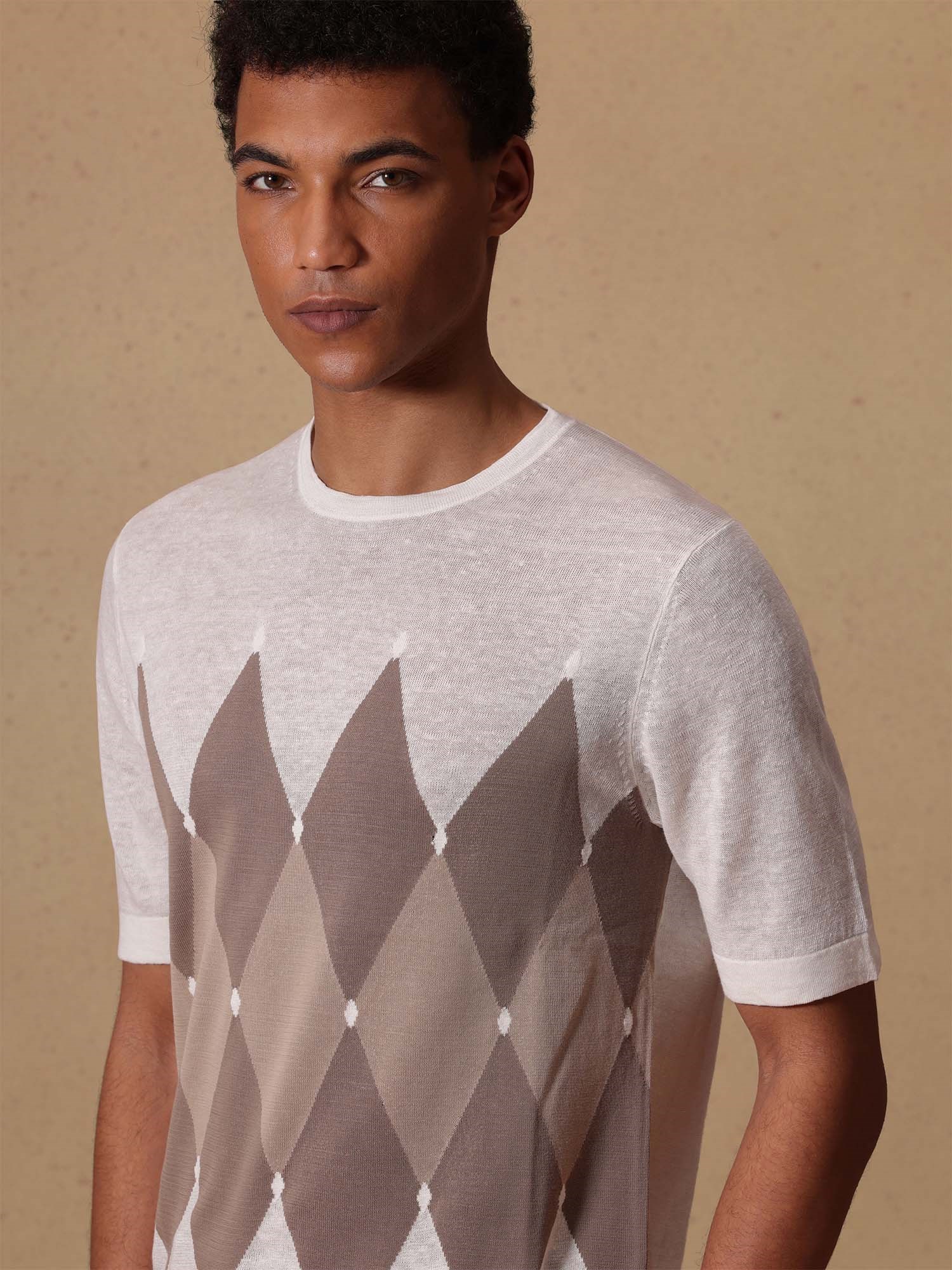 Ballantyne T-SHIRT WITH DIAMOND PATTERN - COD. B2W025 14L20 98231