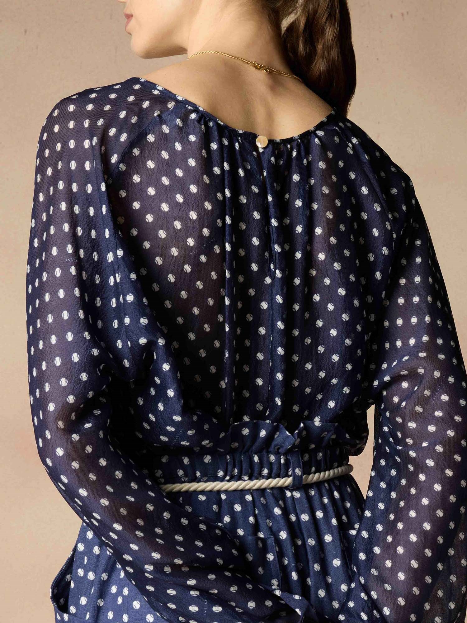Ballantyne 100% SILK POLKA DOT SHIRT - COD. BLH166 SSI84 73519