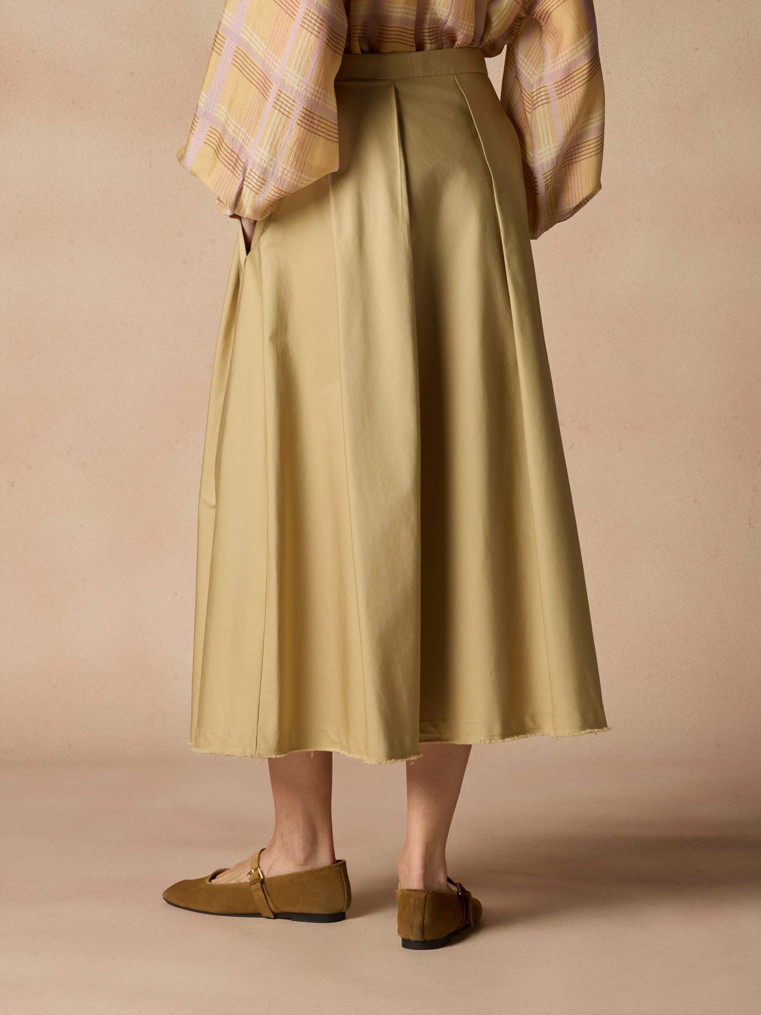 Ballantyne COTTON GABARDINE MIDI SKIRT - COD. BLG170 UCETF 14043