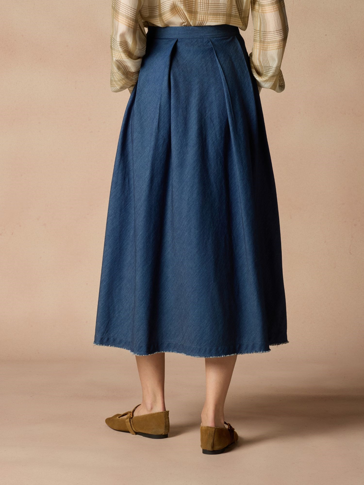 Ballantyne LIGHTWEIGHT COTTON DENIM MIDI SKIRT - COD. BLG170 UCTEL 13748