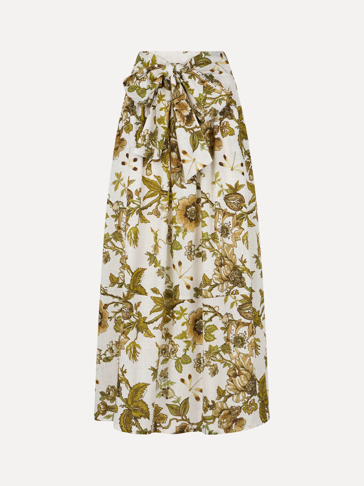 Ballantyne COTTON LINEN SKIRT WITH FLOWER PRINT - COD. BLG169 SLI06 78003