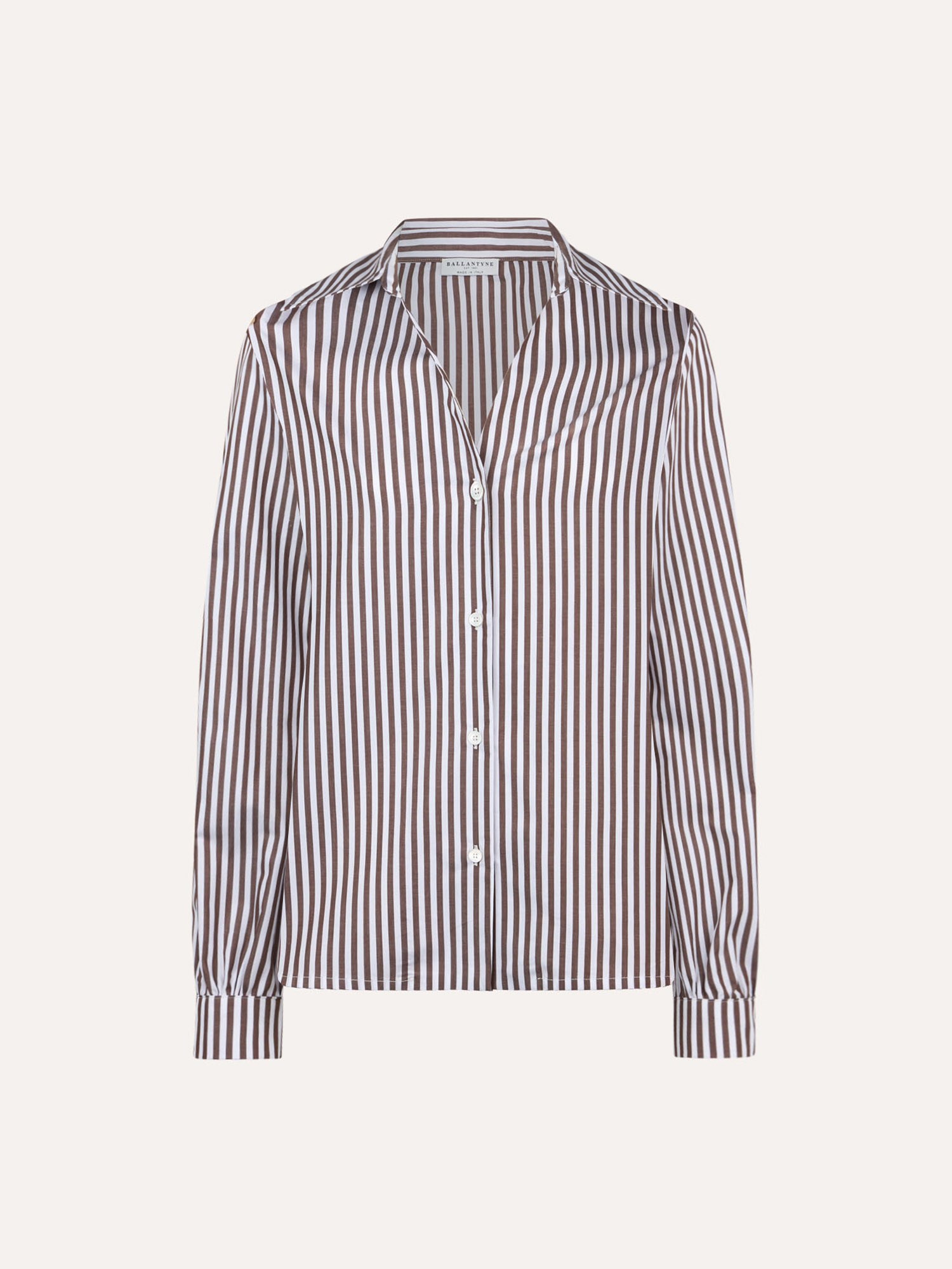 Ballantyne CLASSIC WHITE AND BROWN STRIPED SHIRT - COD. BLH199 RCT03 78021