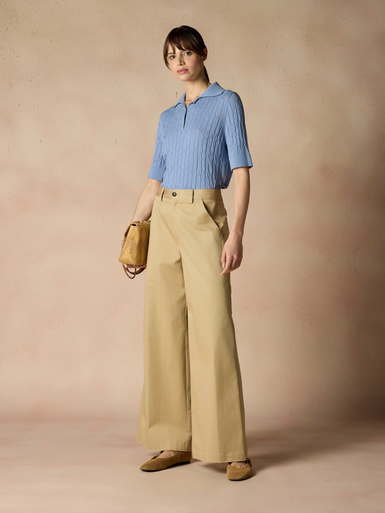 Ballantyne PALAZZO TROUSERS IN COTTON GABARDINE - COD. BLT207 UCETF 14043