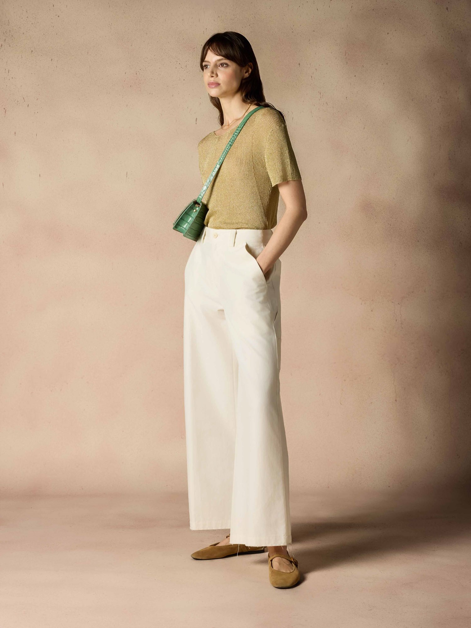 Ballantyne PALAZZO TROUSERS IN COTTON SILK - COD. BLT207 UCS00 10142