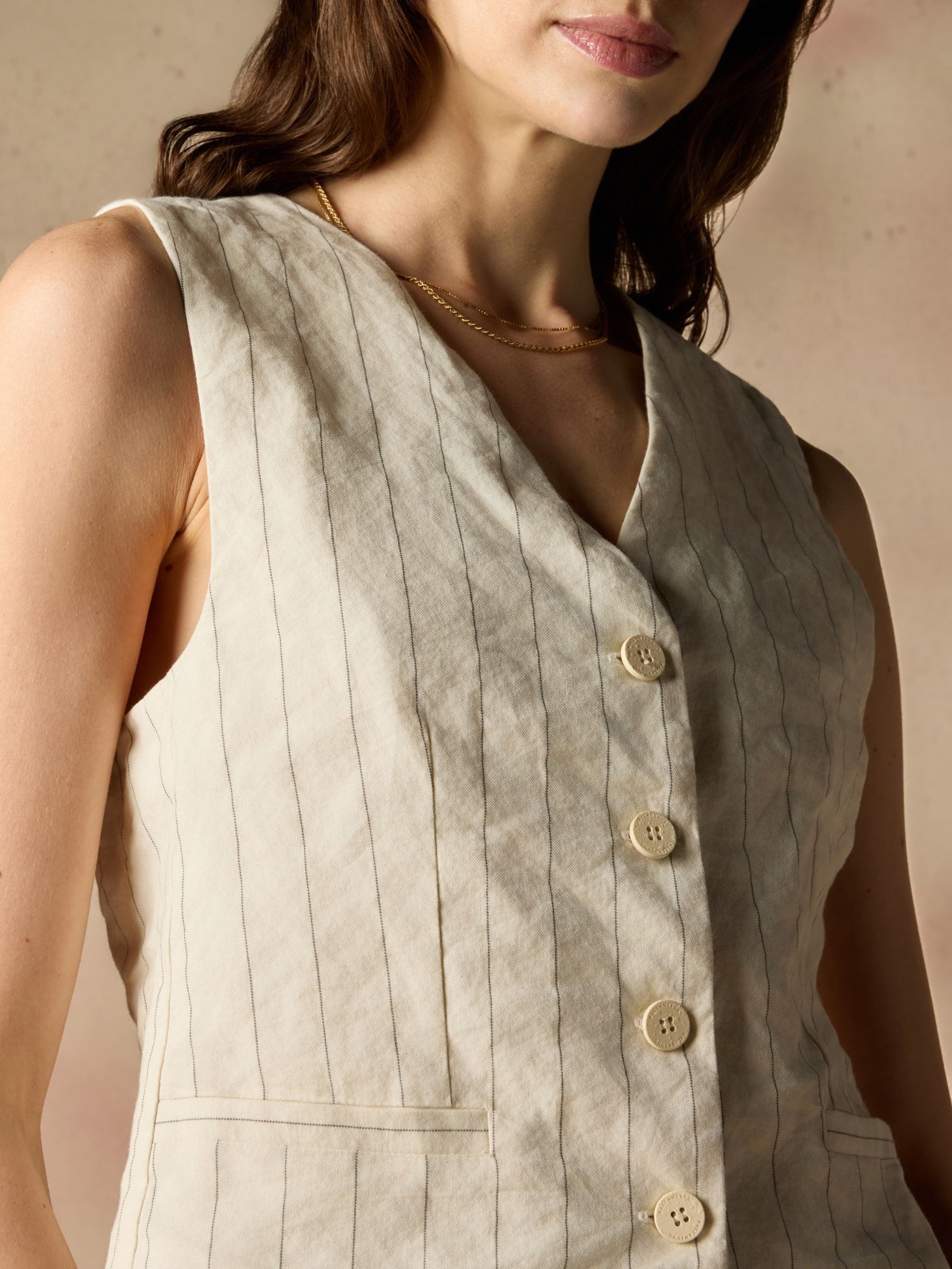 Ballantyne WRINKLED EFFECT PINSTRIPE VEST - COD. BLS012 RCT06 78011