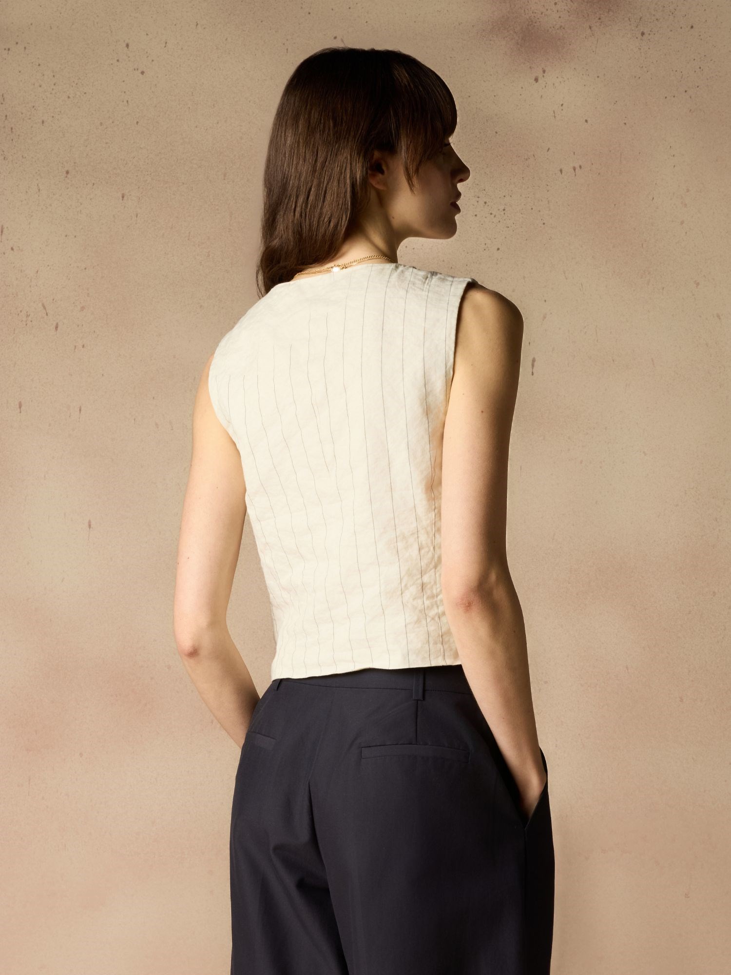 Ballantyne WRINKLED EFFECT PINSTRIPE VEST - COD. BLS012 RCT06 78011