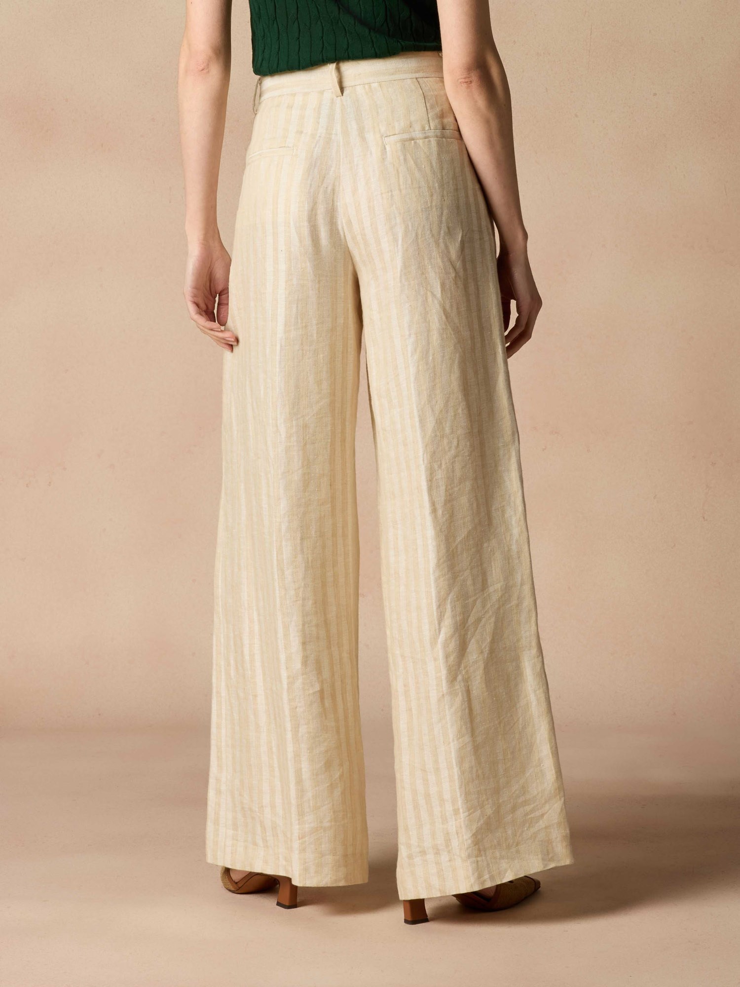Ballantyne 100% LINEN PINSTRIPE TAILORED TROUSERS - COD. BLT146 RLI00 10137