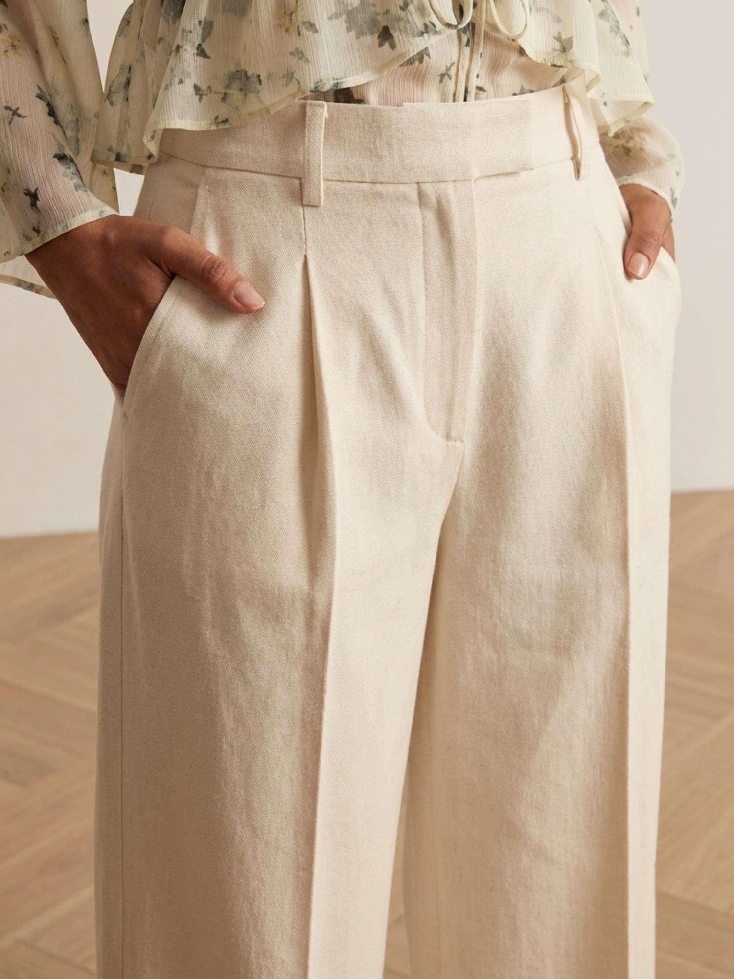 Ballantyne PALAZZO TROUSERS IN SILK AND LINEN - COD. BLT146 USR18 10142