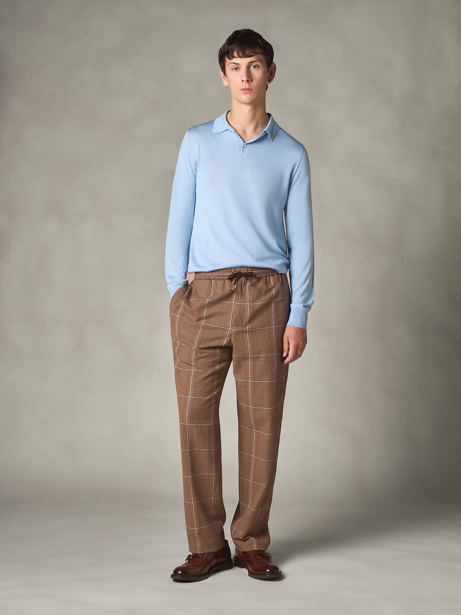 Ballantyne CHECK COTTON TROUSERS - COD. BMT105 KCR00 74005