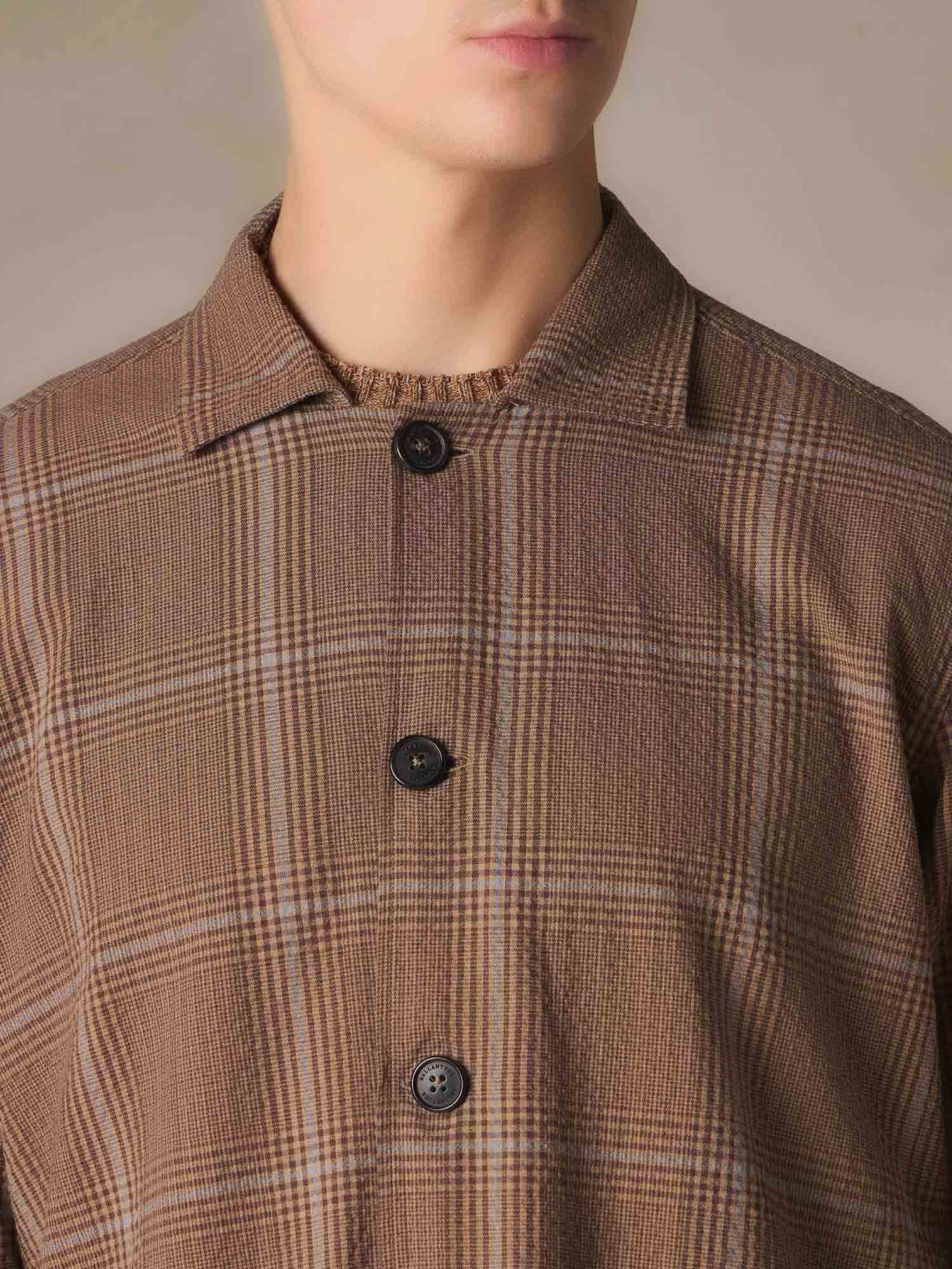 Ballantyne COTTON JACKET WITH CHECK PRINT - COD. BMH042 KCR00 74005