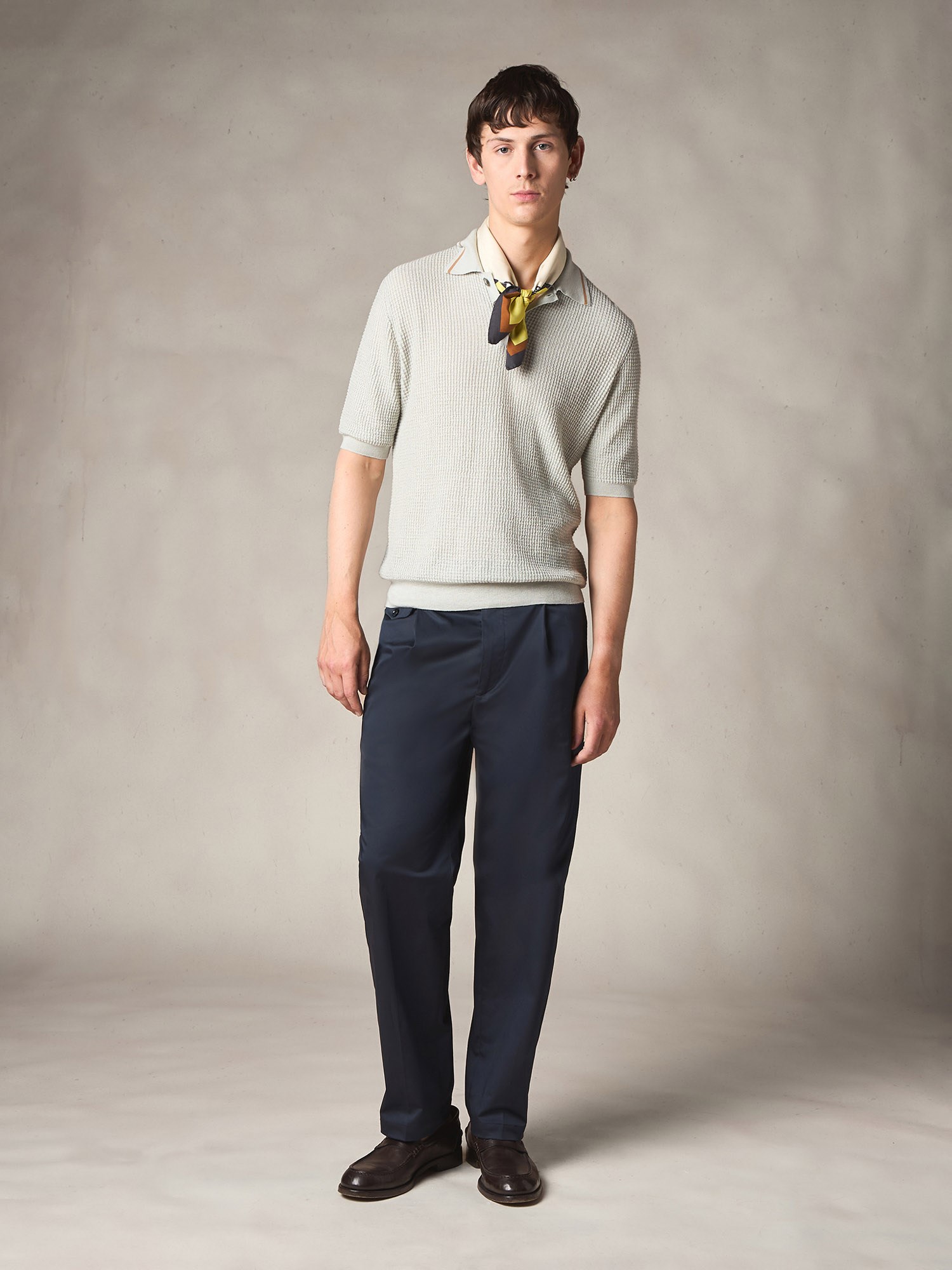 Ballantyne COTTON AND LINEN SHORT SLEEVED POLO - COD. B2W222 14C09 72500