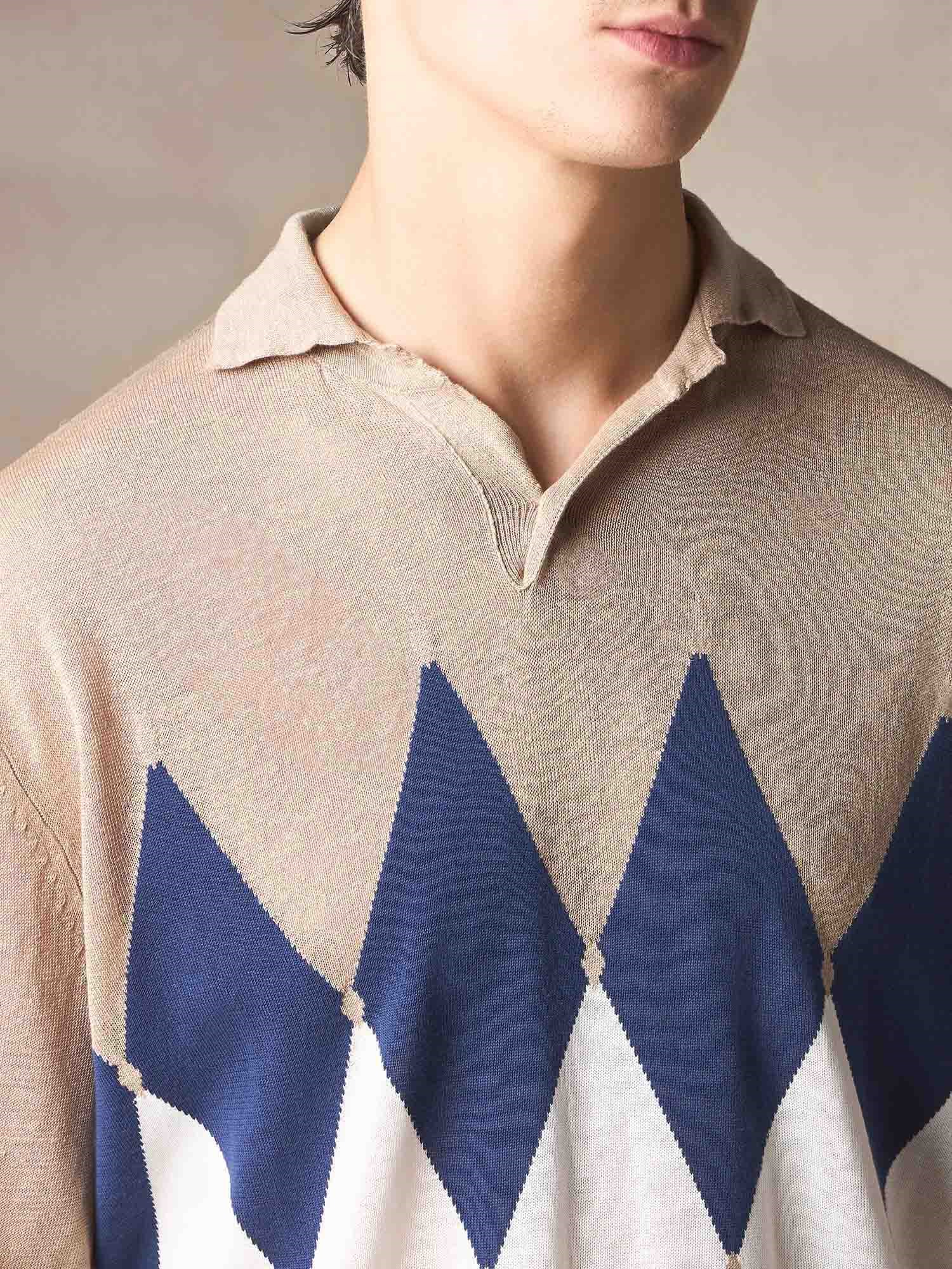 Ballantyne POLO NECK PULLOVER WITH DIAMOND PATTERN - COD. B2W082 14L20 94141