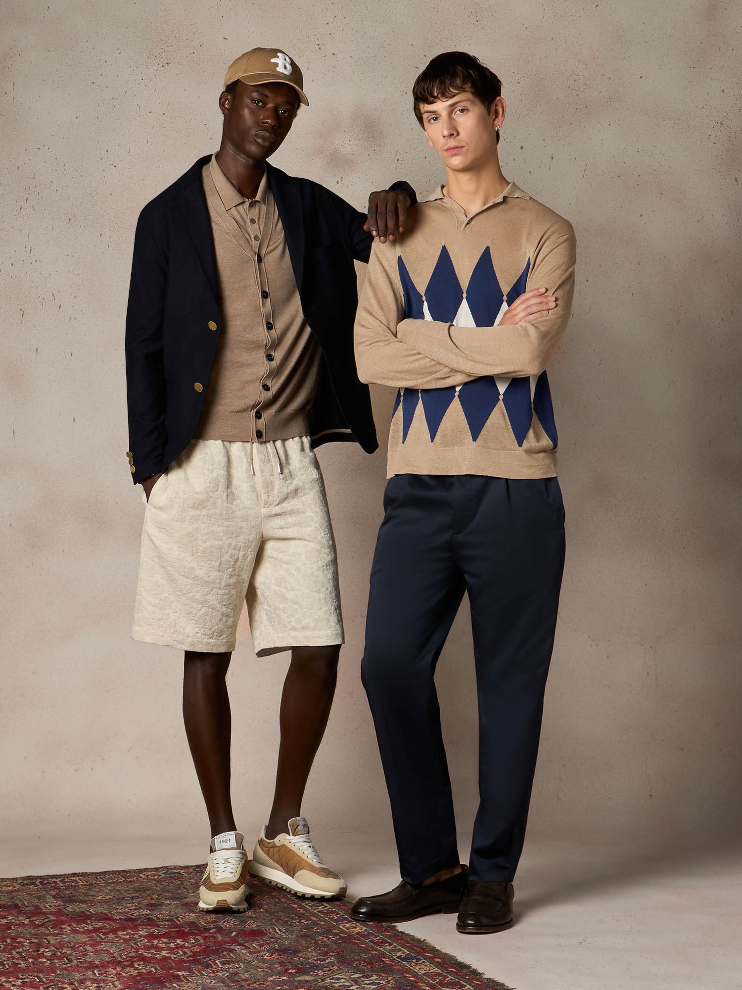 Ballantyne POLO NECK PULLOVER WITH DIAMOND PATTERN - COD. B2W082 14L20 94141