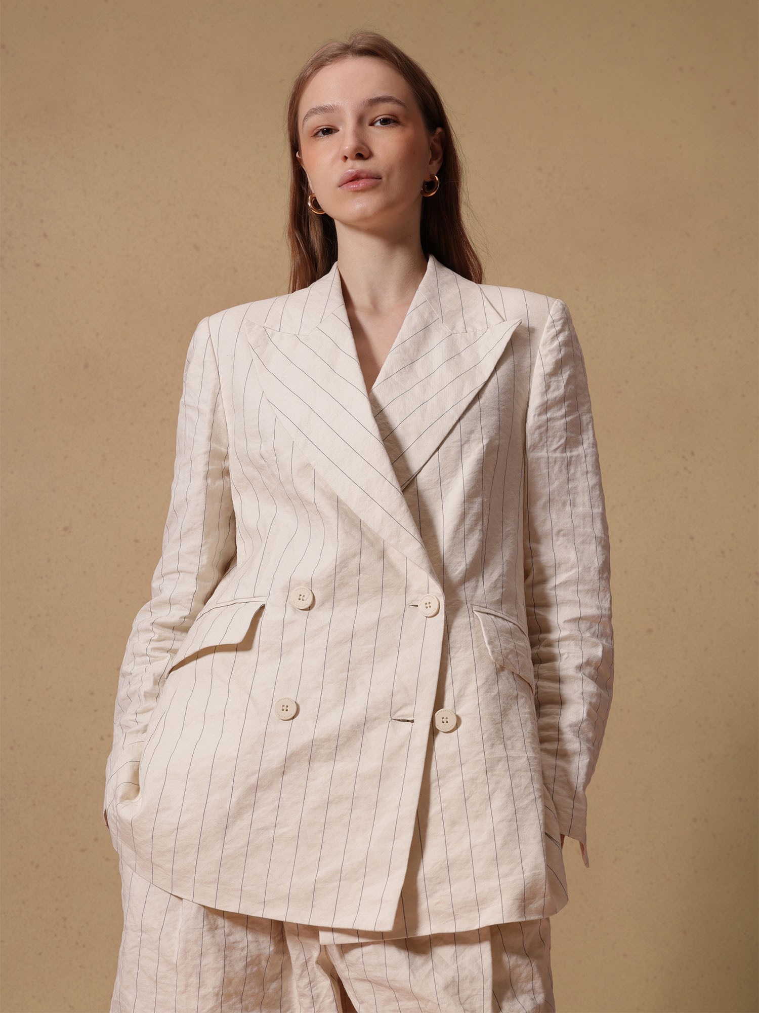 Ballantyne CRUMPLED COTTON PINSTRIPE JACKET - COD. BLJ016 RCT06 78011