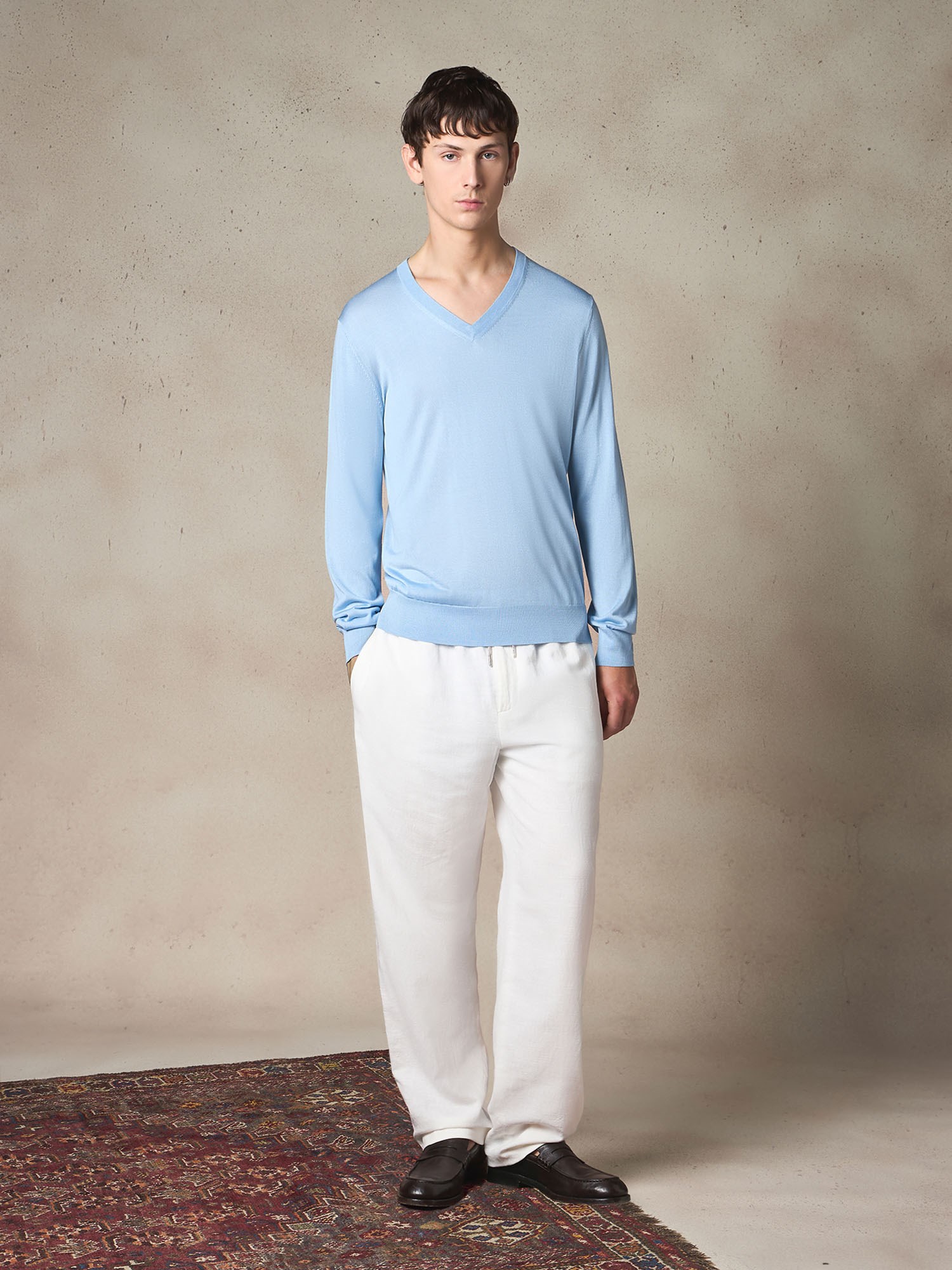 Ballantyne SILK AND CASHMERE V-NECK JUMPER - COD. B2P001 16S05 13182