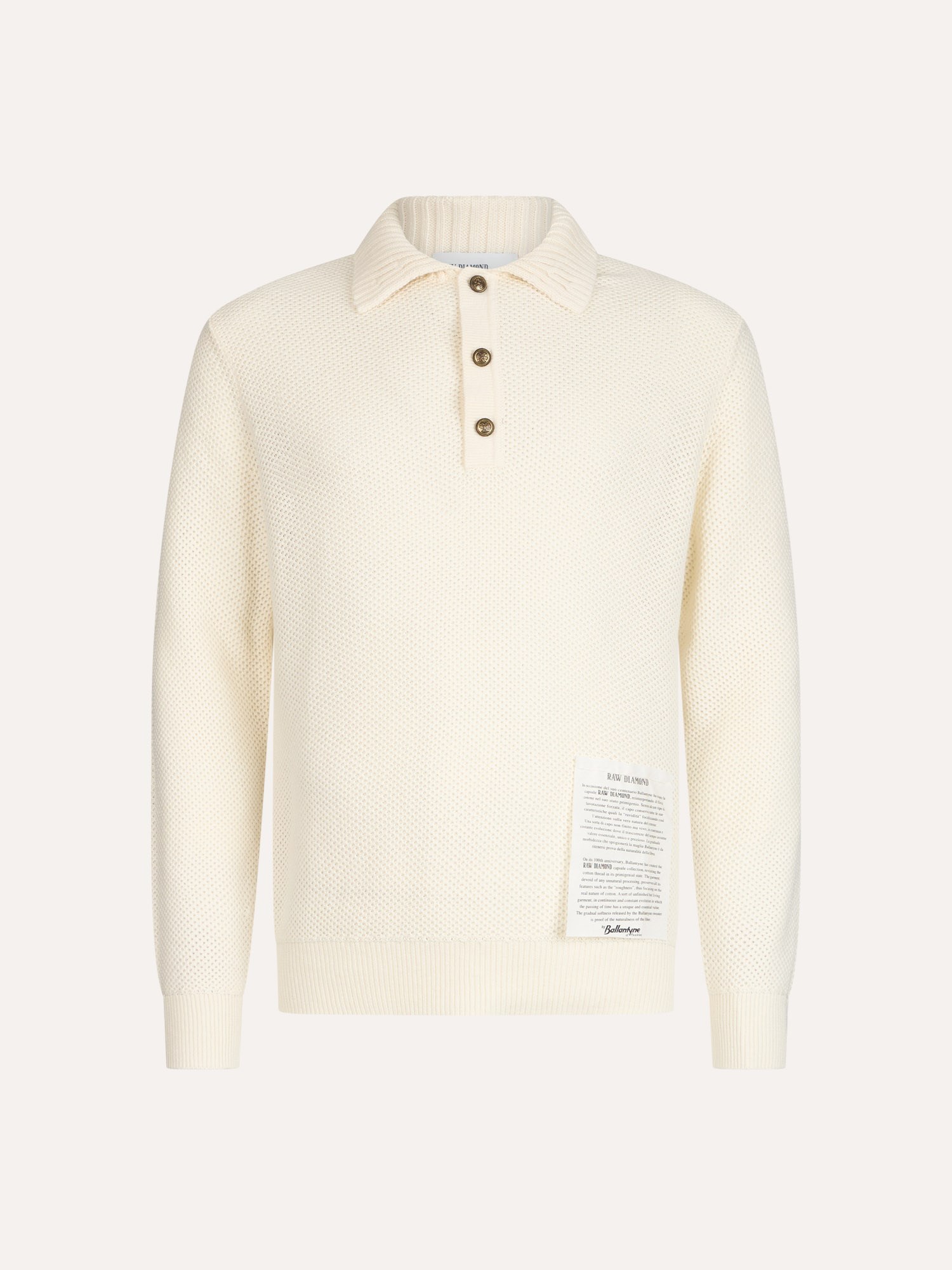 Ballantyne RAW-POLO IN COTONE E CANAPA - COD. B4W233 7C109 10144