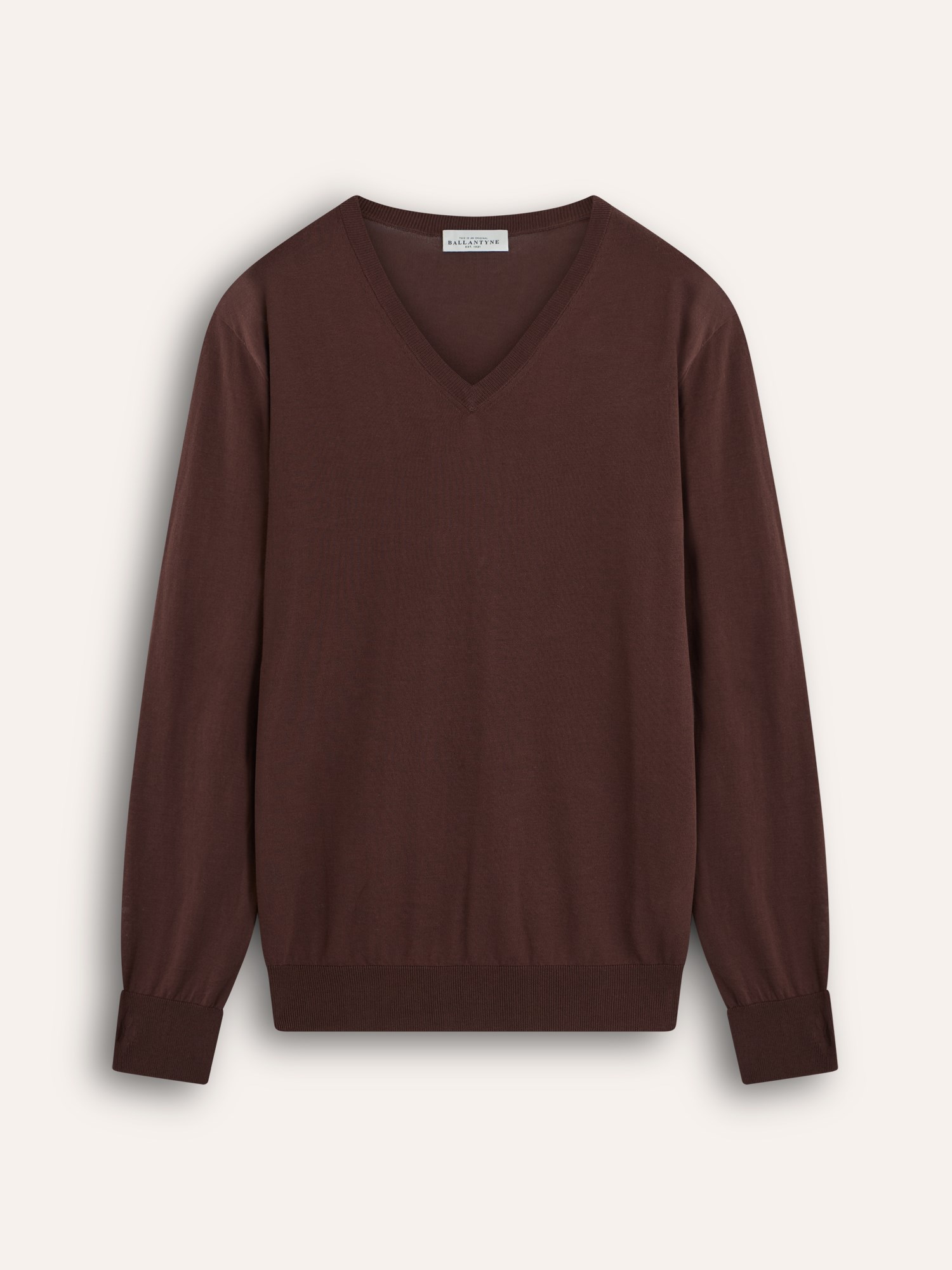 Ballantyne V-NECK JUMPER IN PURE COTTON - COD. B2P001 18C23 14539