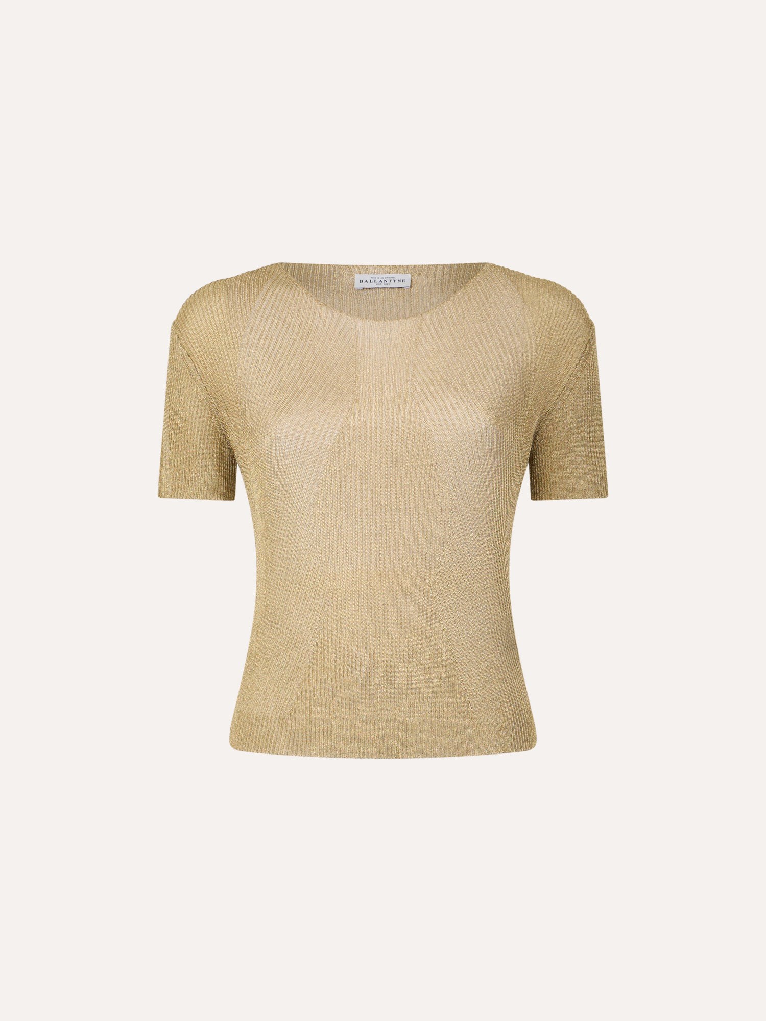 Ballantyne T-SHIRT IN LUREX LAVORATA A COSTINE - COD. B1W253 12V08 10566