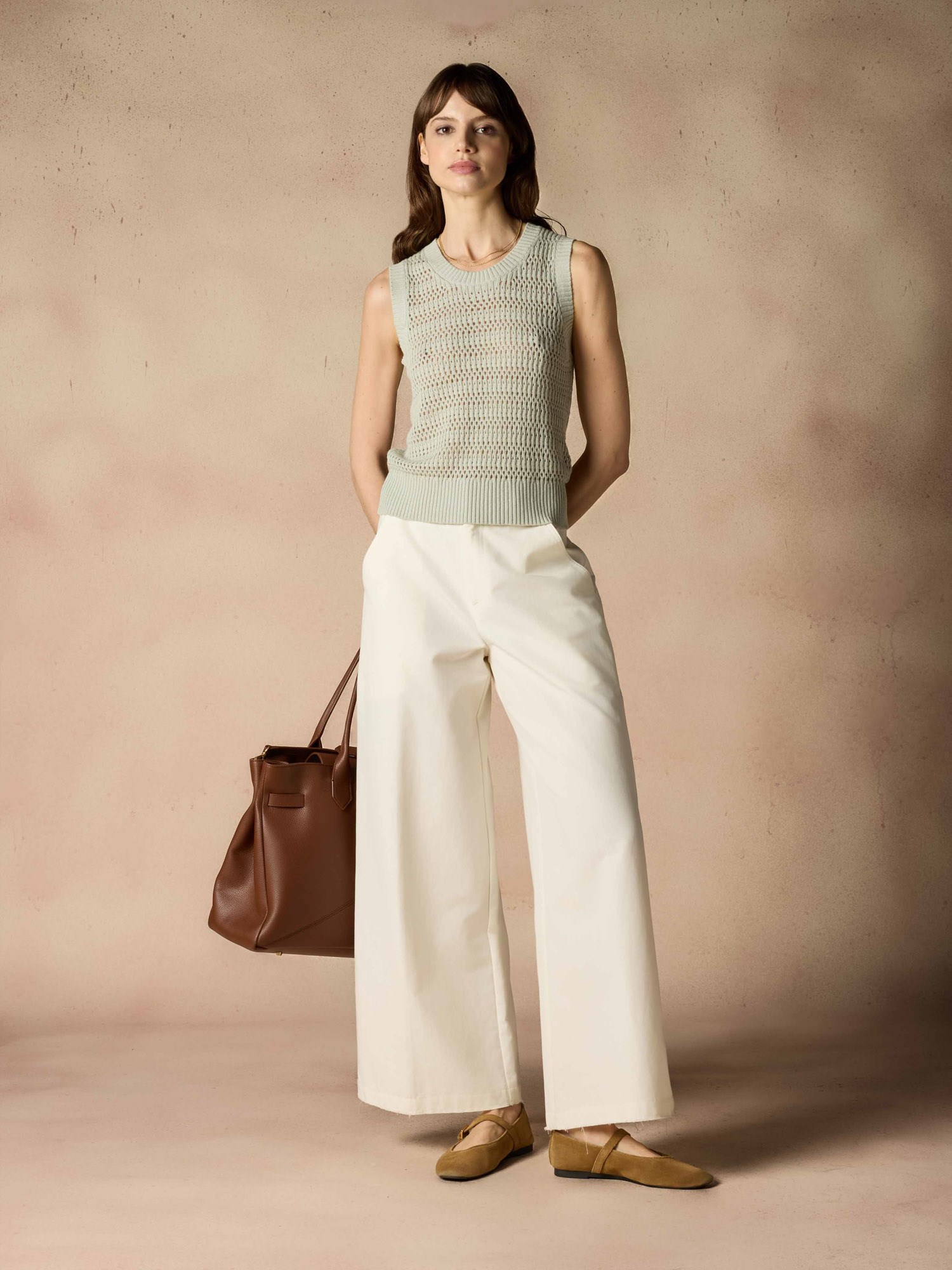 Ballantyne TOP IN COTONE E LINO PUNTO PIZZO - COD. B1S162 7C105 12686