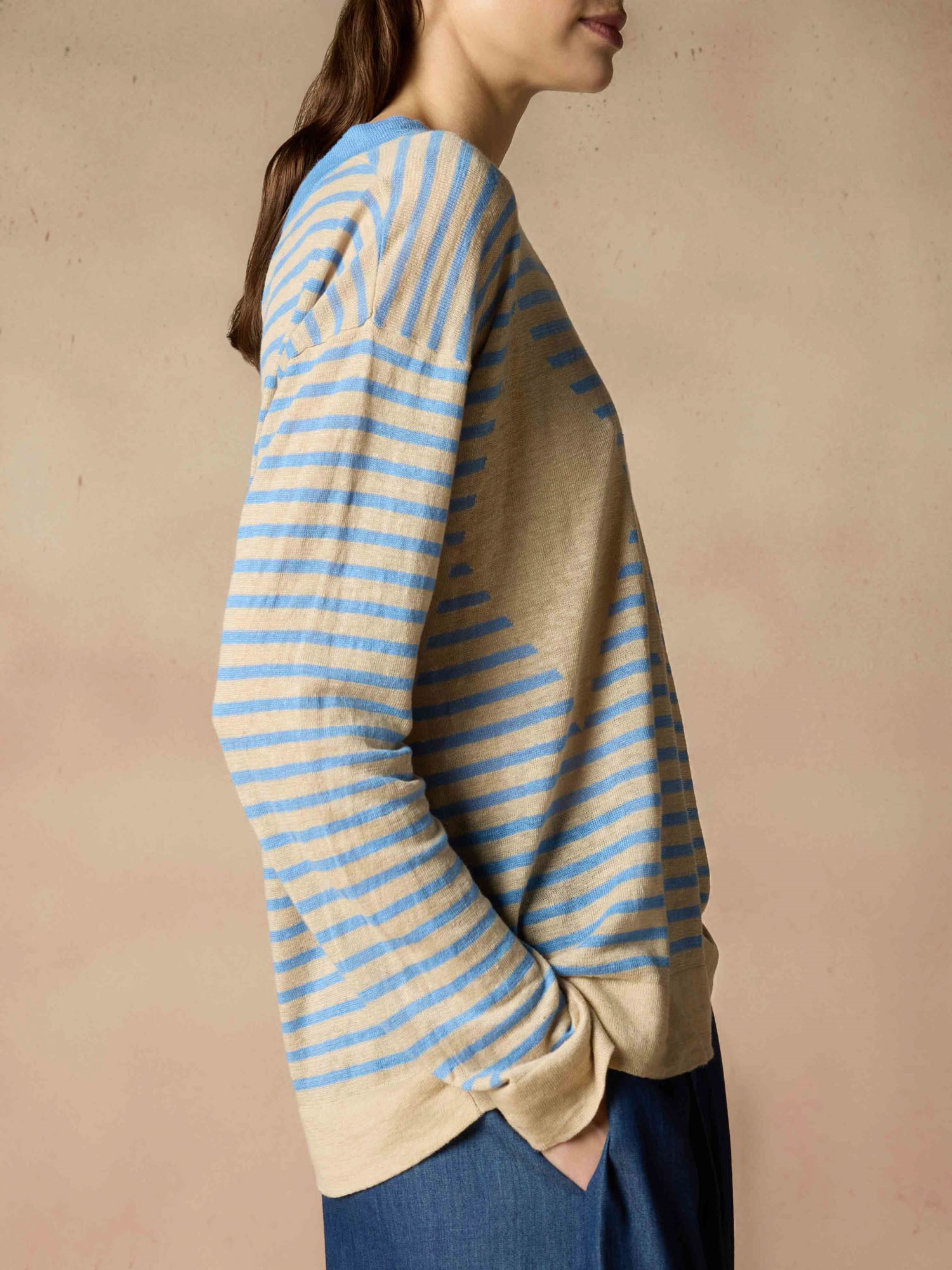 Ballantyne 100% LINEN BATEAU NECK PULLOVER - COD. B1P787 14L12 93193