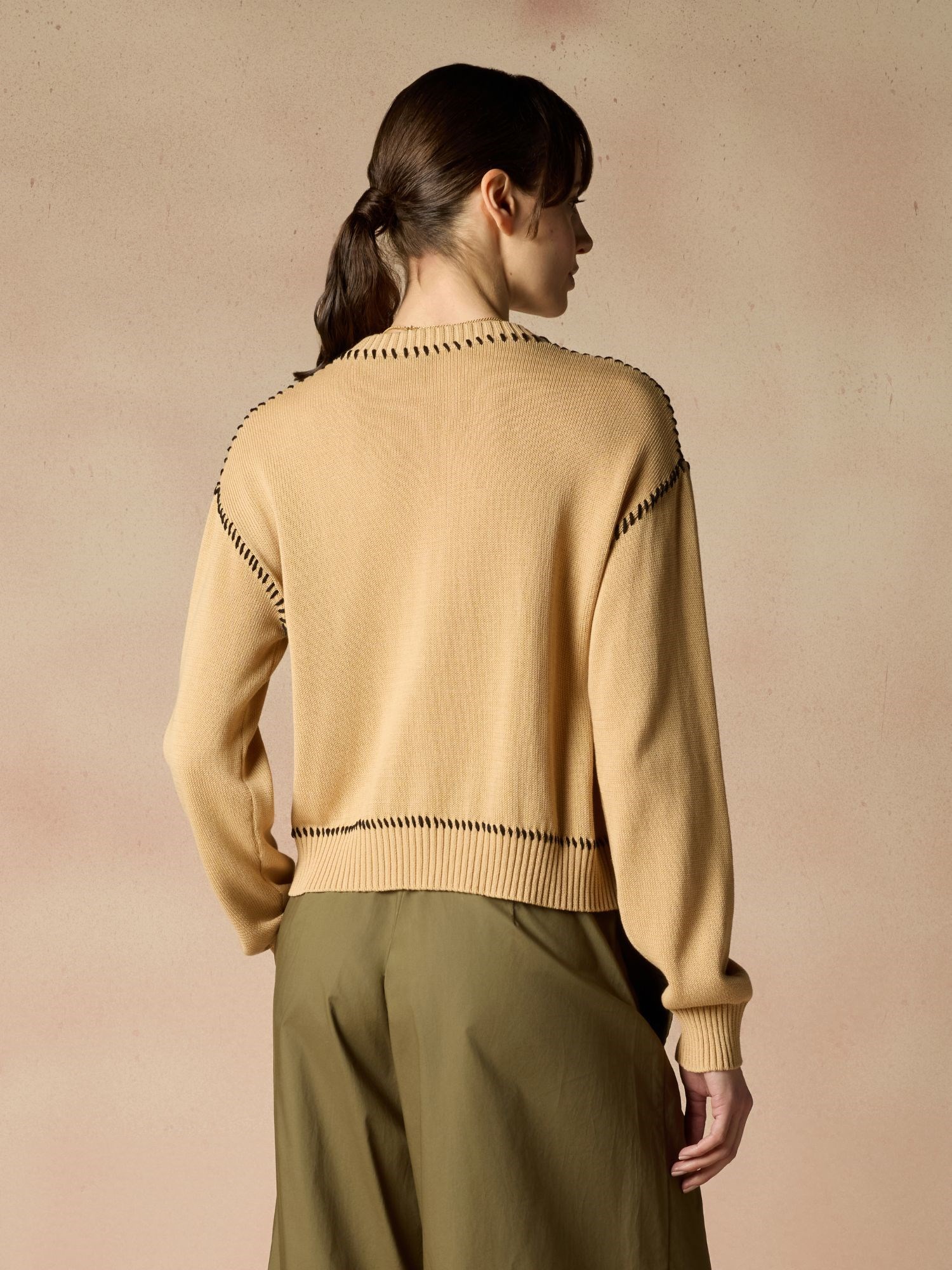 Ballantyne COTTON CARDIGAN WITH CONTRASTING EMBROIDERY - COD. B1O007 7C101 14281