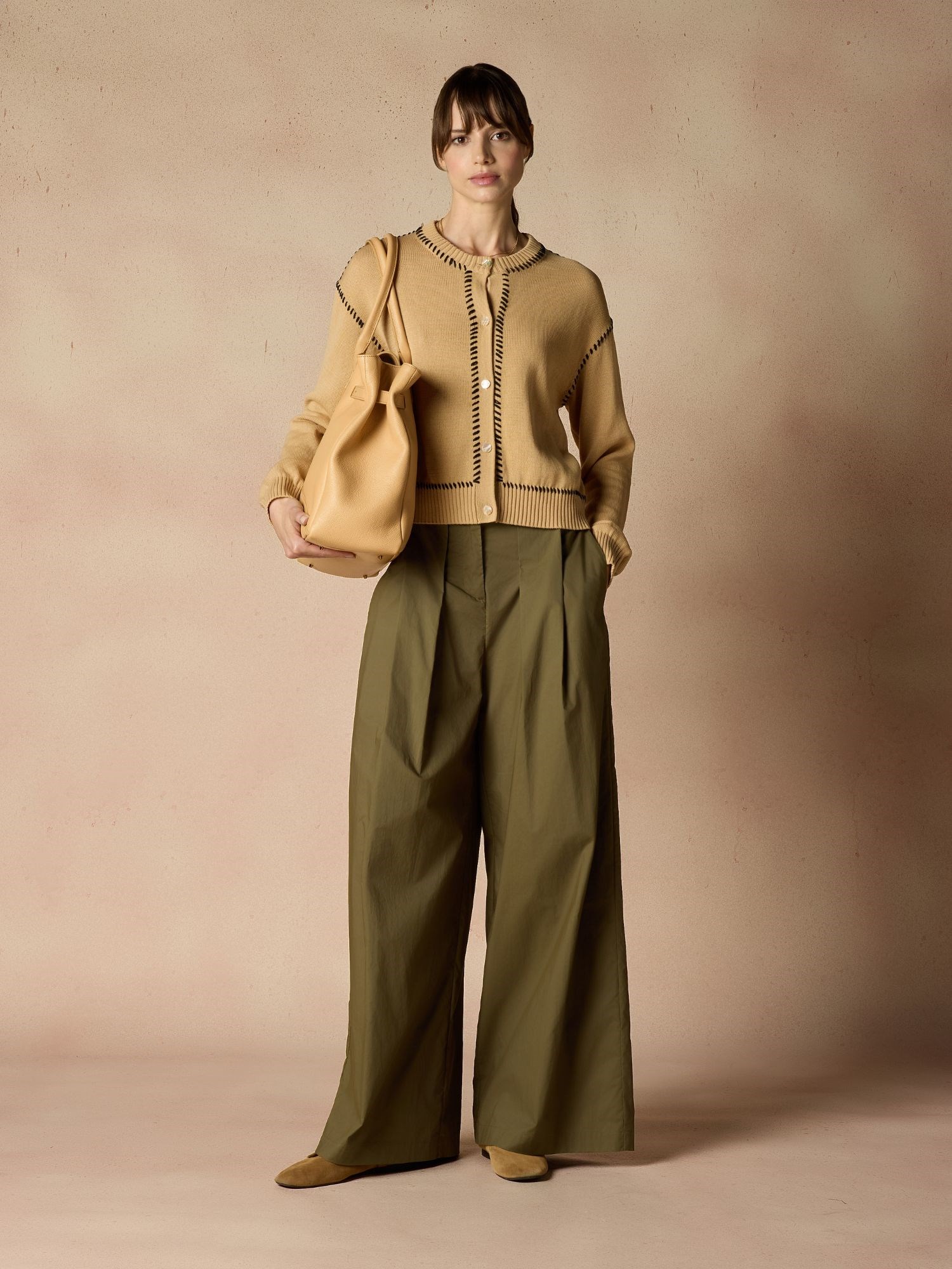 Ballantyne COTTON CARDIGAN WITH CONTRASTING EMBROIDERY - COD. B1O007 7C101 14281