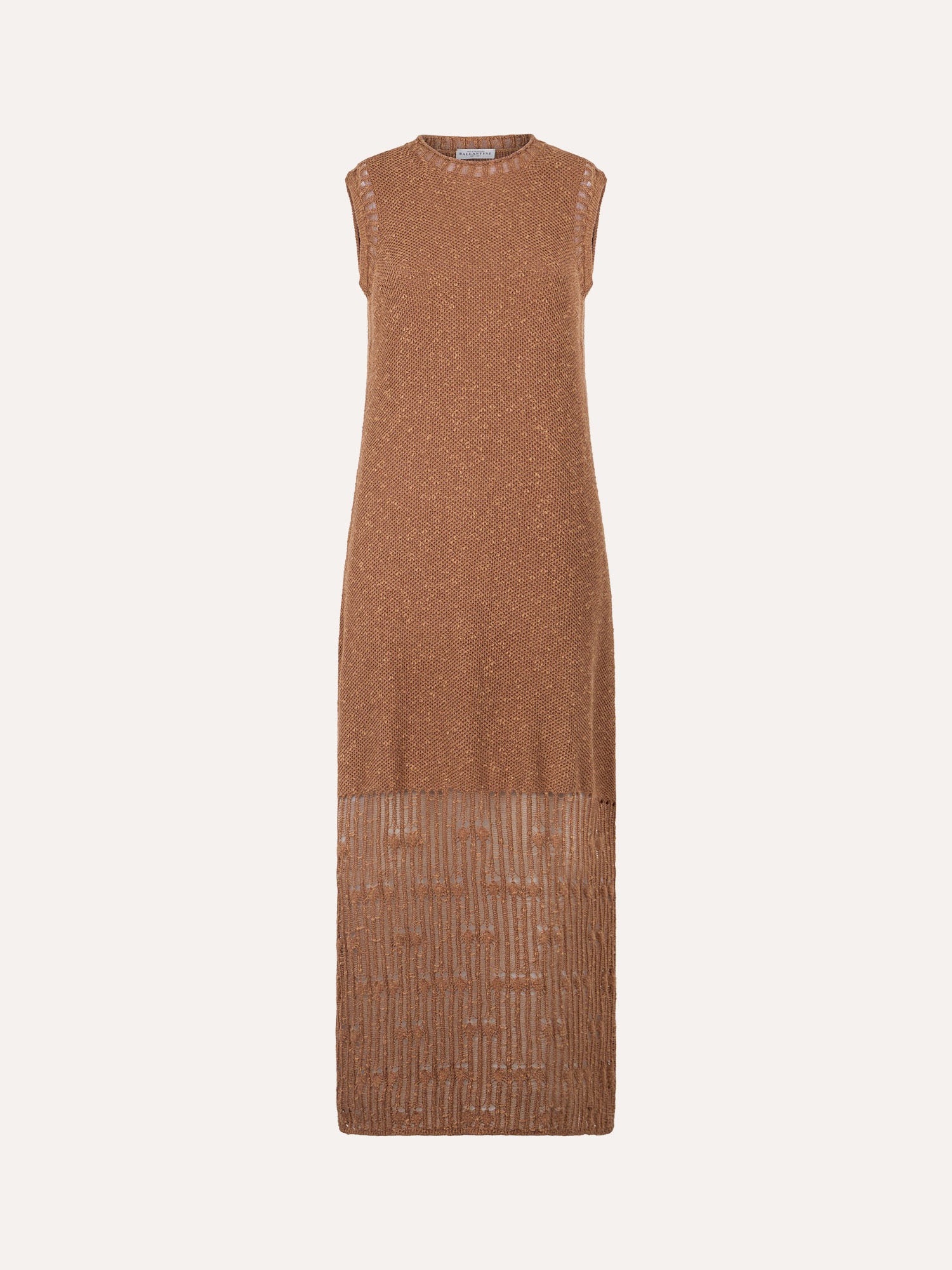 Ballantyne SLEEVELESS COTTON DRESS WITH CONTRASTING STITCHES - COD. B1D105 5C027 14559