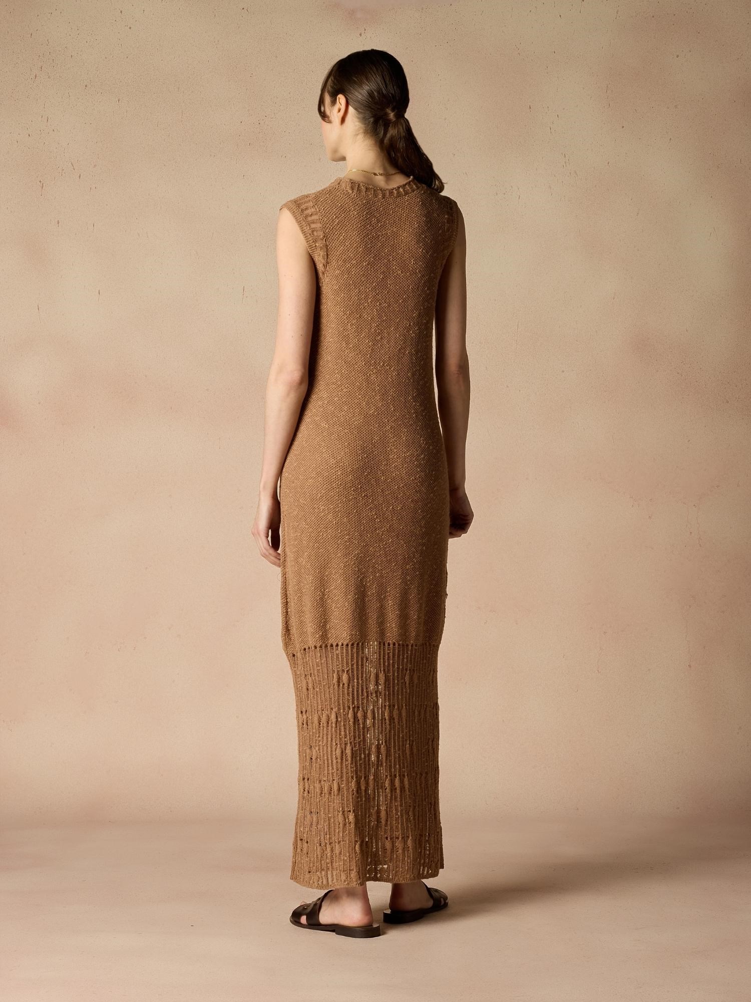 Ballantyne SLEEVELESS COTTON DRESS WITH CONTRASTING STITCHES - COD. B1D105 5C027 14559