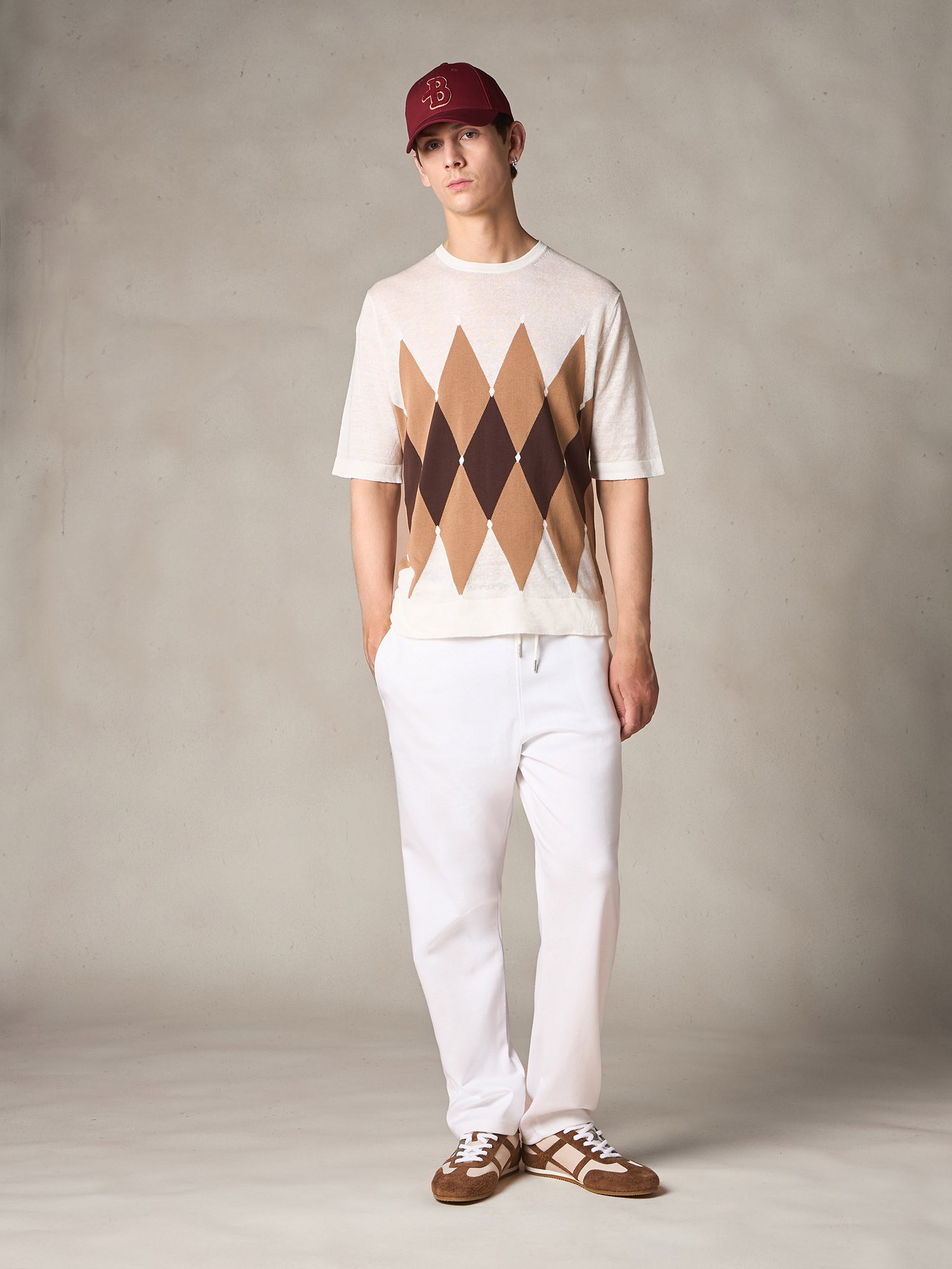 Ballantyne T-SHIRT DIAMOND IN LINO E COTONE - COD. B2W025 14L20 98165