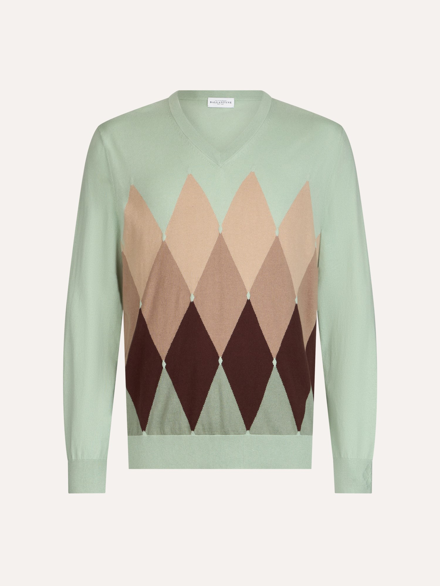Ballantyne V NECK JUMPER WITH DIAMOND PATTERN - COD. B2P001 14CA8 92745