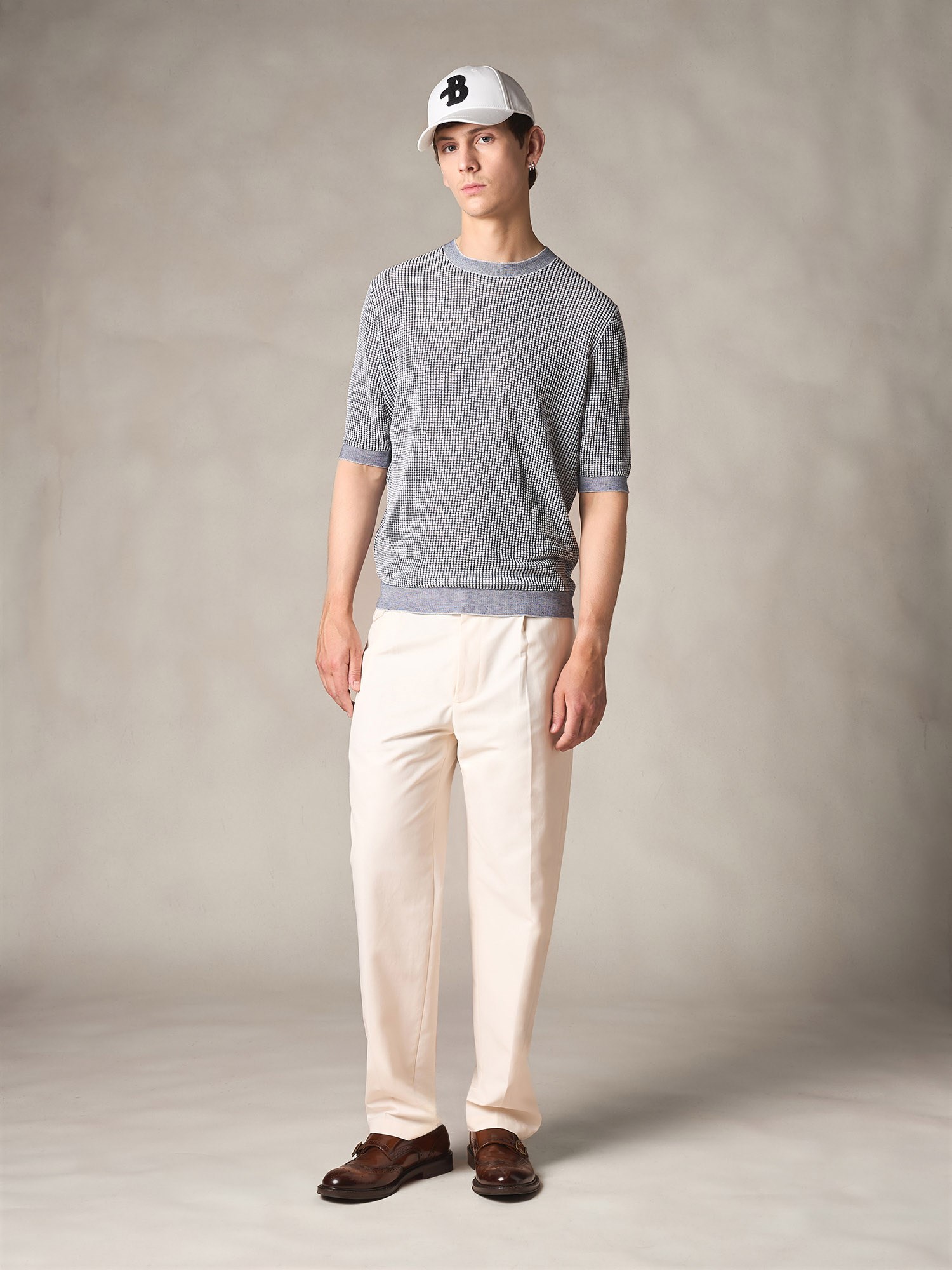 Ballantyne COTTON AND LINEN T-SHIRT - COD. B2W229 14CZ9 98012