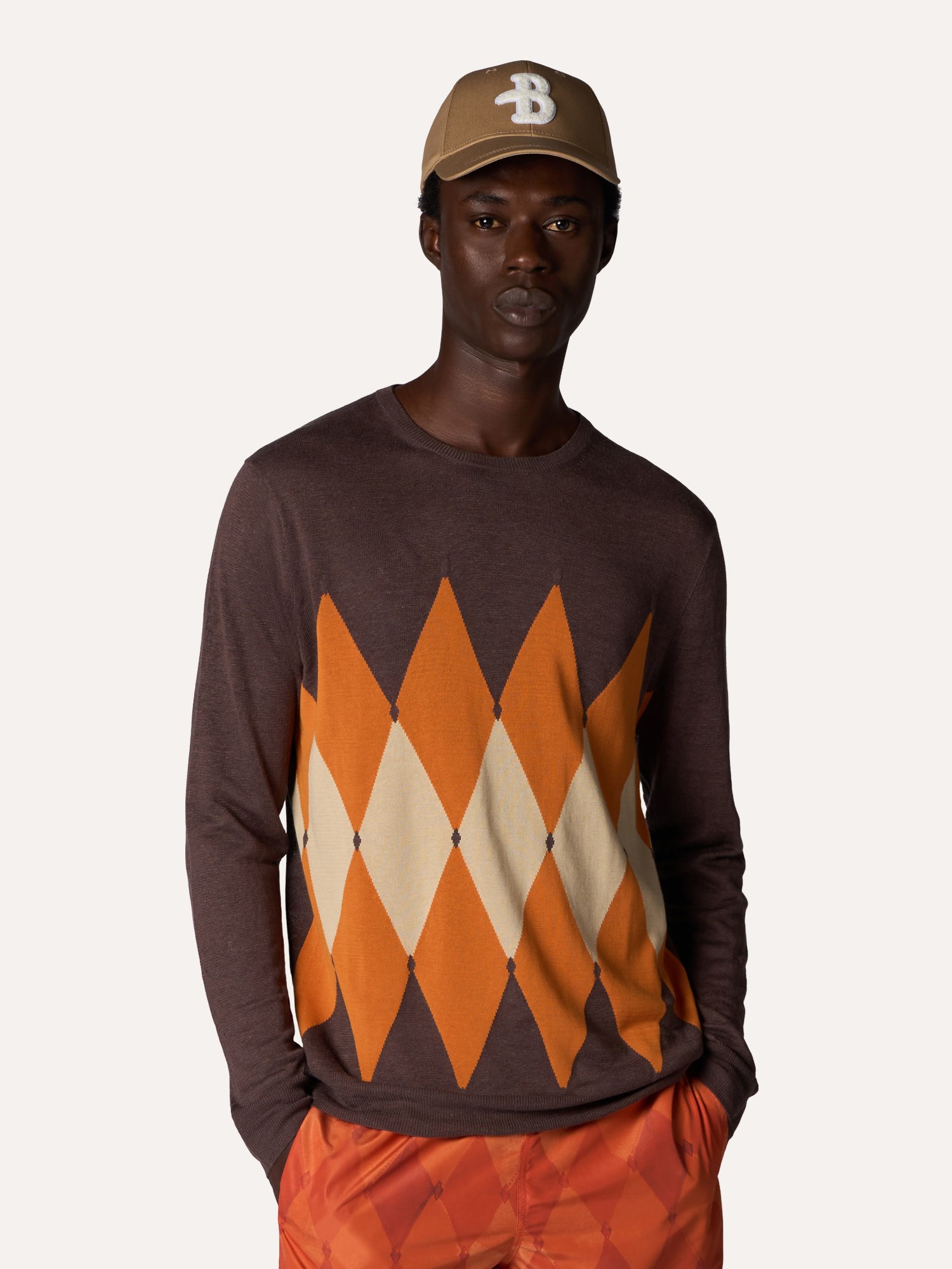 Ballantyne DIAMOND PATTERN COTTON AND LINEN SWEATER - COD. B2P000 14L20 94544