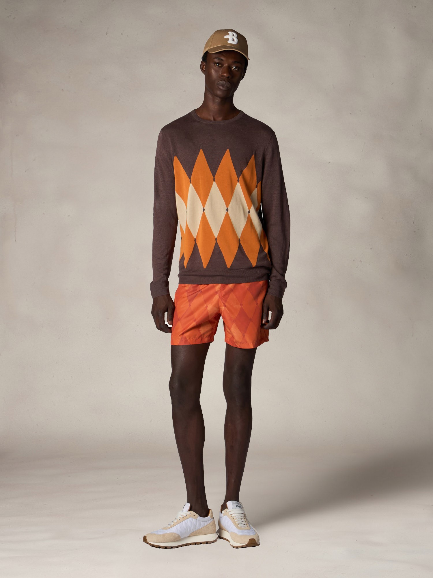 Ballantyne DIAMOND PATTERN COTTON AND LINEN SWEATER - COD. B2P000 14L20 94544