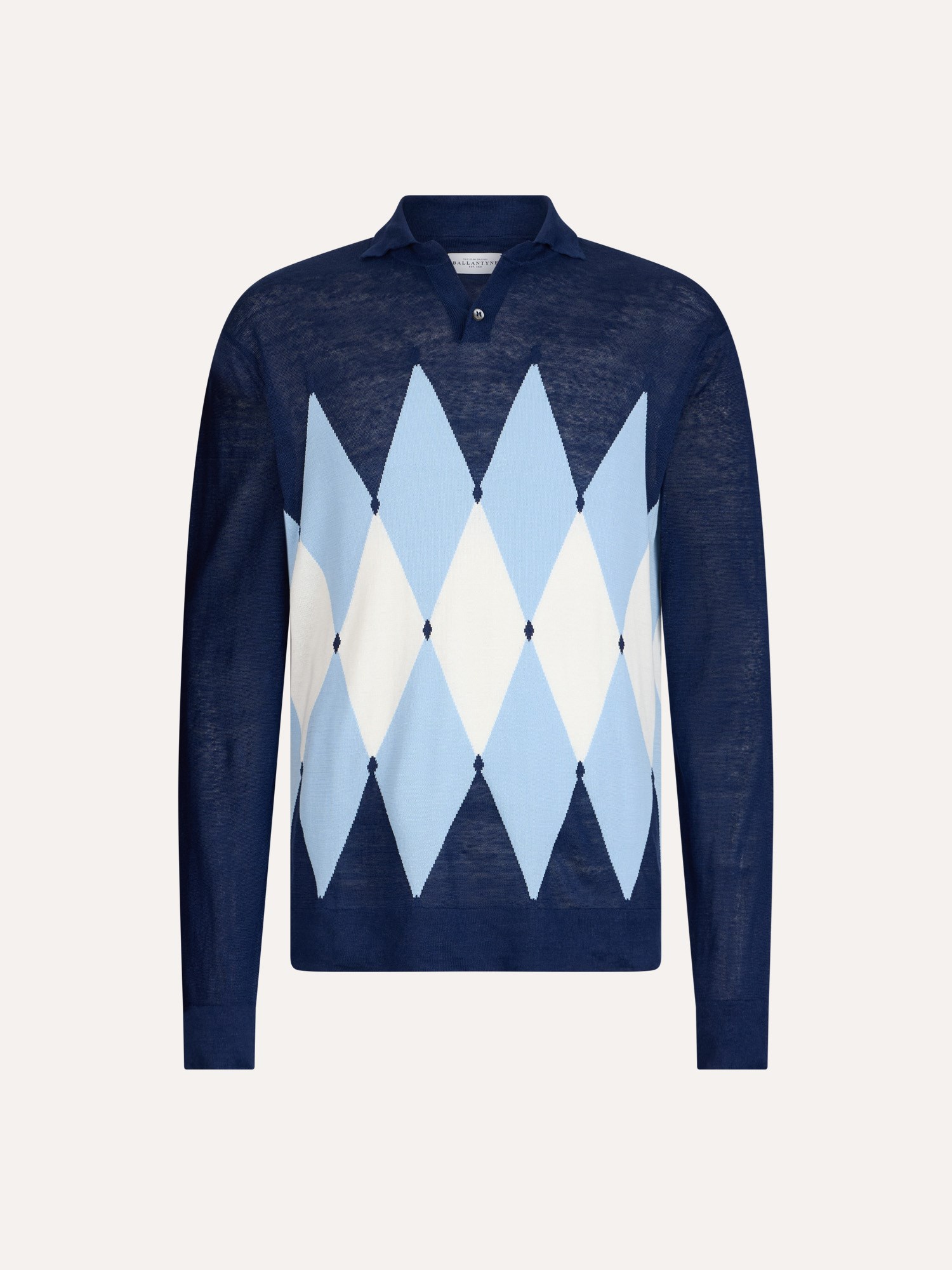 Ballantyne POLO WITH DIAMONDS IN LINEN AND COTTON - COD. B2W082 14L20 93592