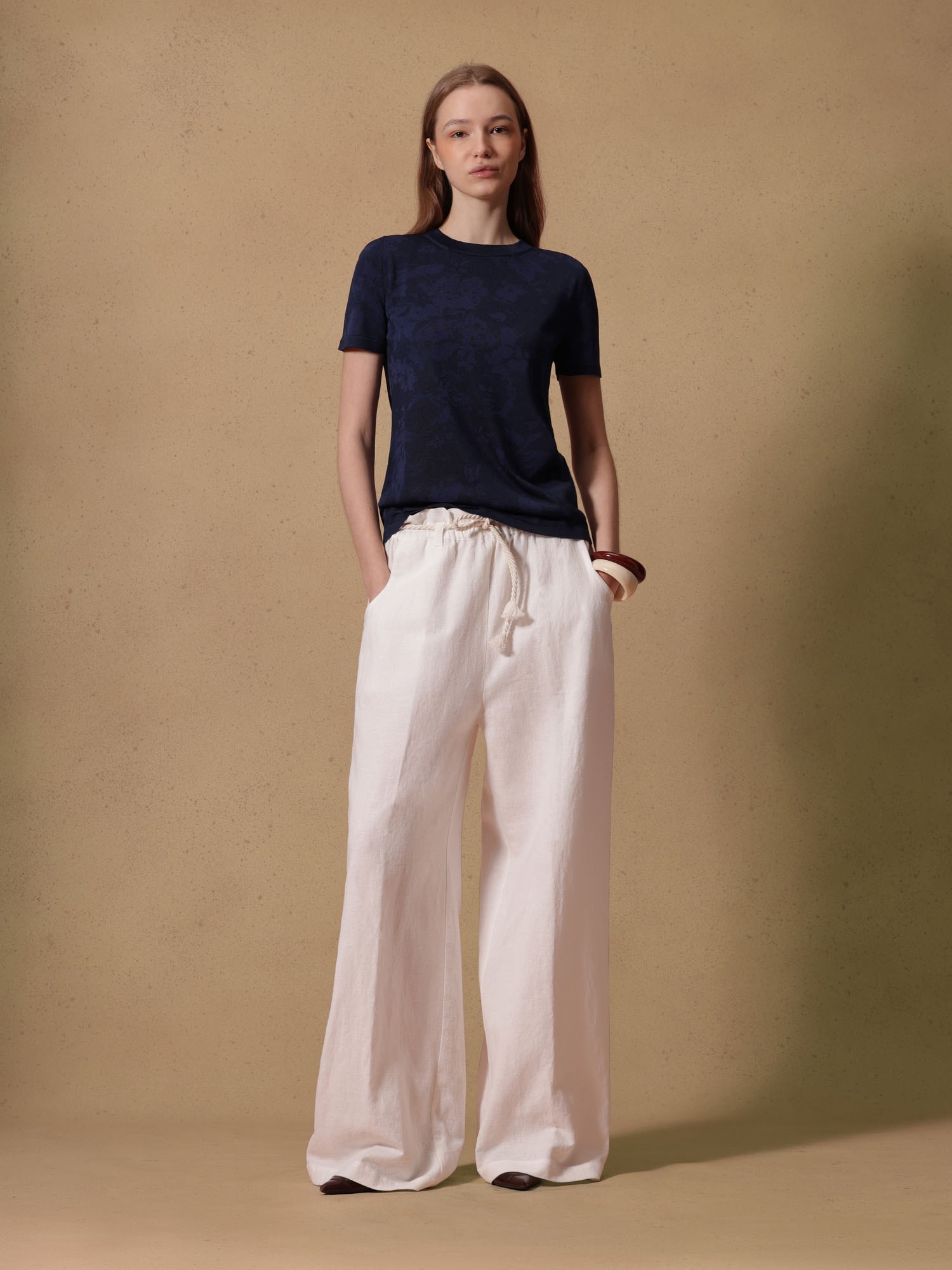 Ballantyne T-SHIRT JACQUARD FLOREALE - COD. B1W260 14S13 93506