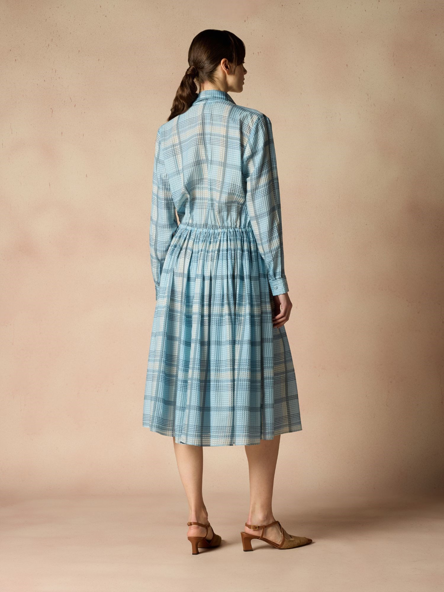 Ballantyne DRESS IN SILK AND COTTON WITH CHECK PATTERN - COD. BLD242 SSR00 73010