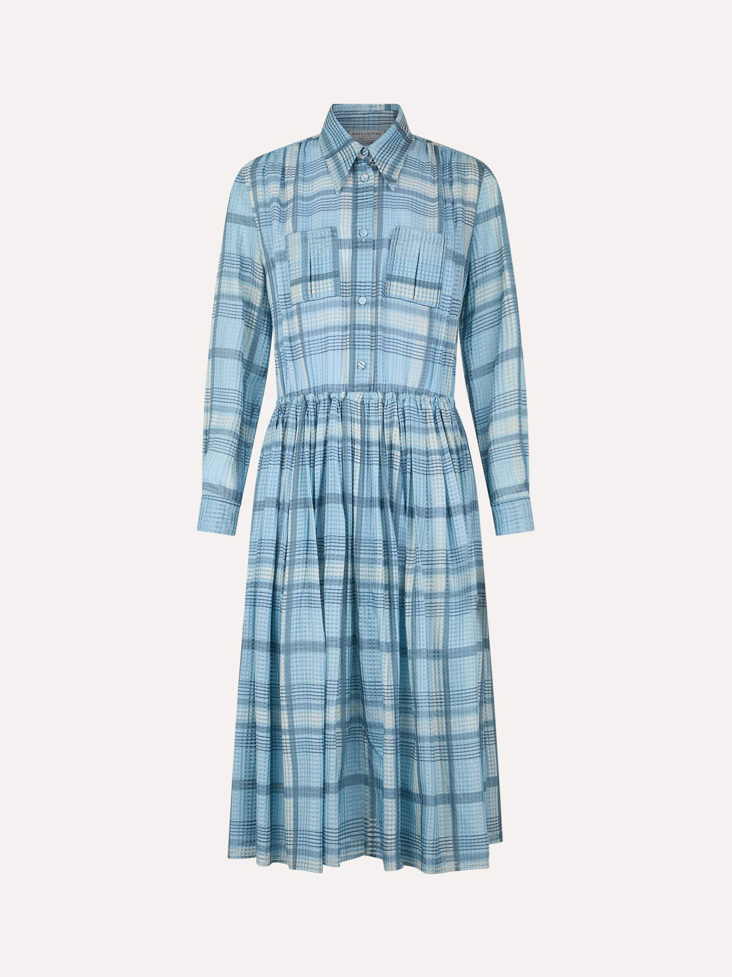 Ballantyne DRESS IN SILK AND COTTON WITH CHECK PATTERN - COD. BLD242 SSR00 73010