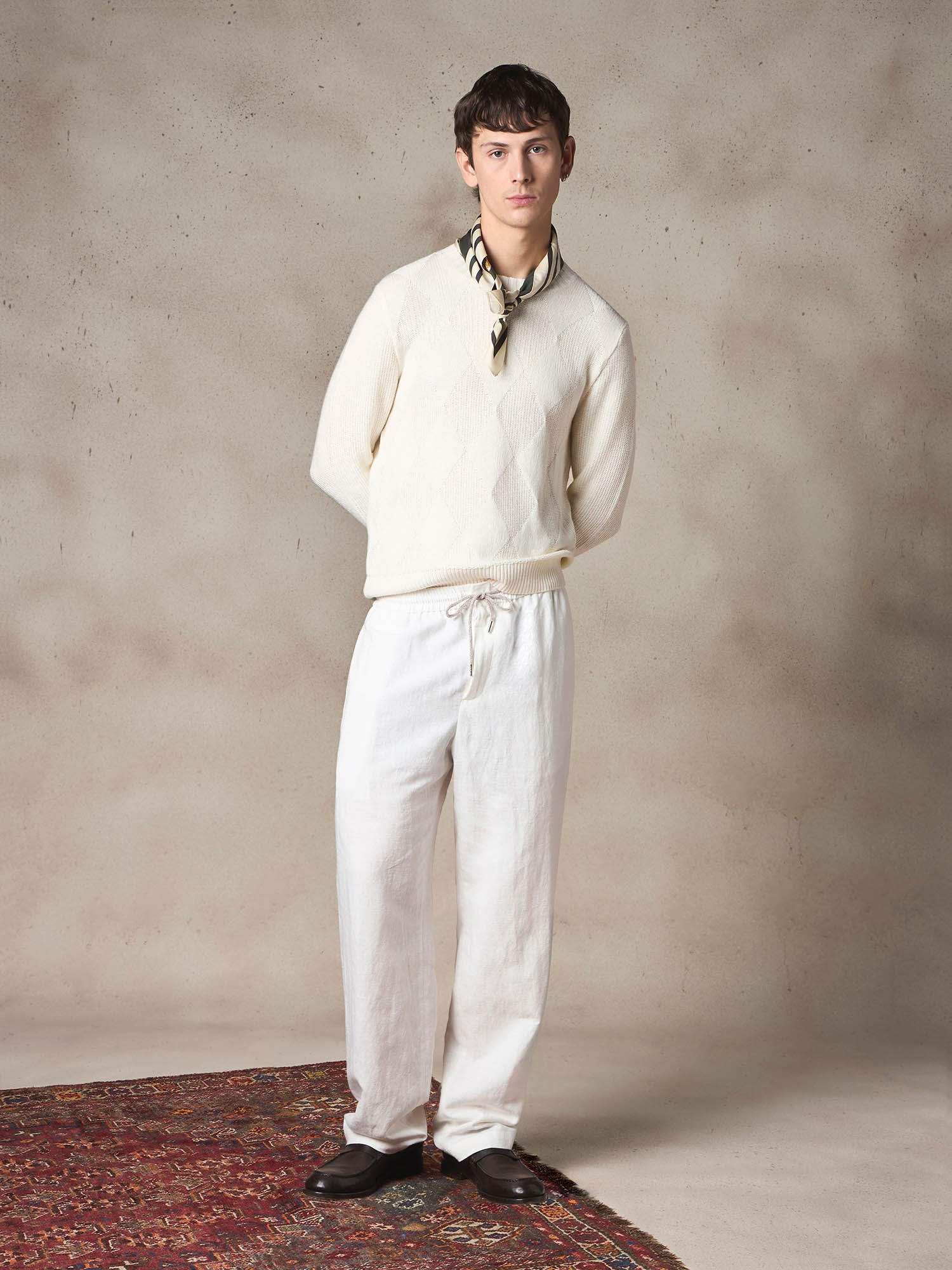 Ballantyne COTTON AND LINEN R-NECK PULLOVER - COD. B2P000 7C036 10144