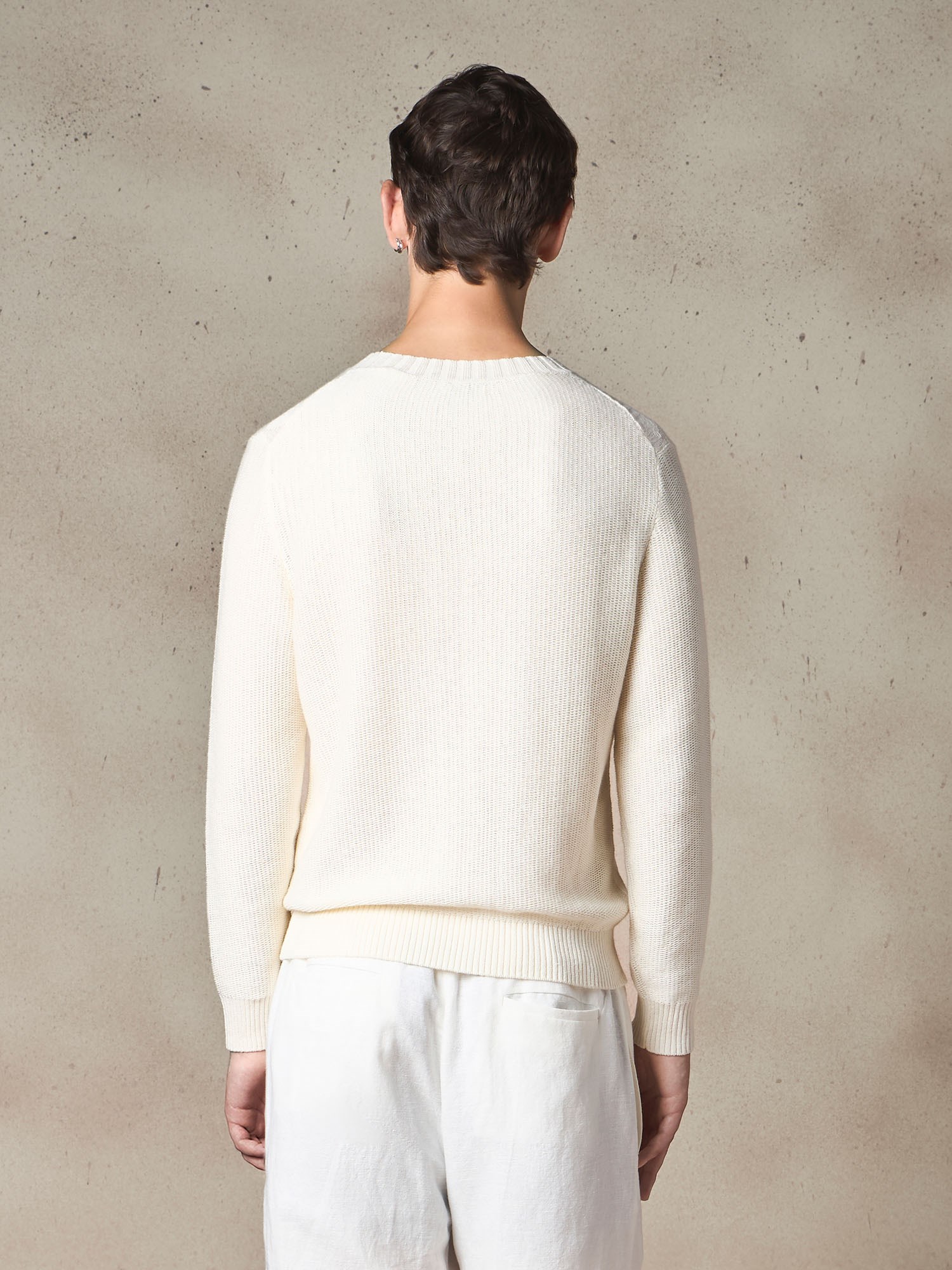 Ballantyne COTTON AND LINEN R-NECK PULLOVER - COD. B2P000 7C036 10144
