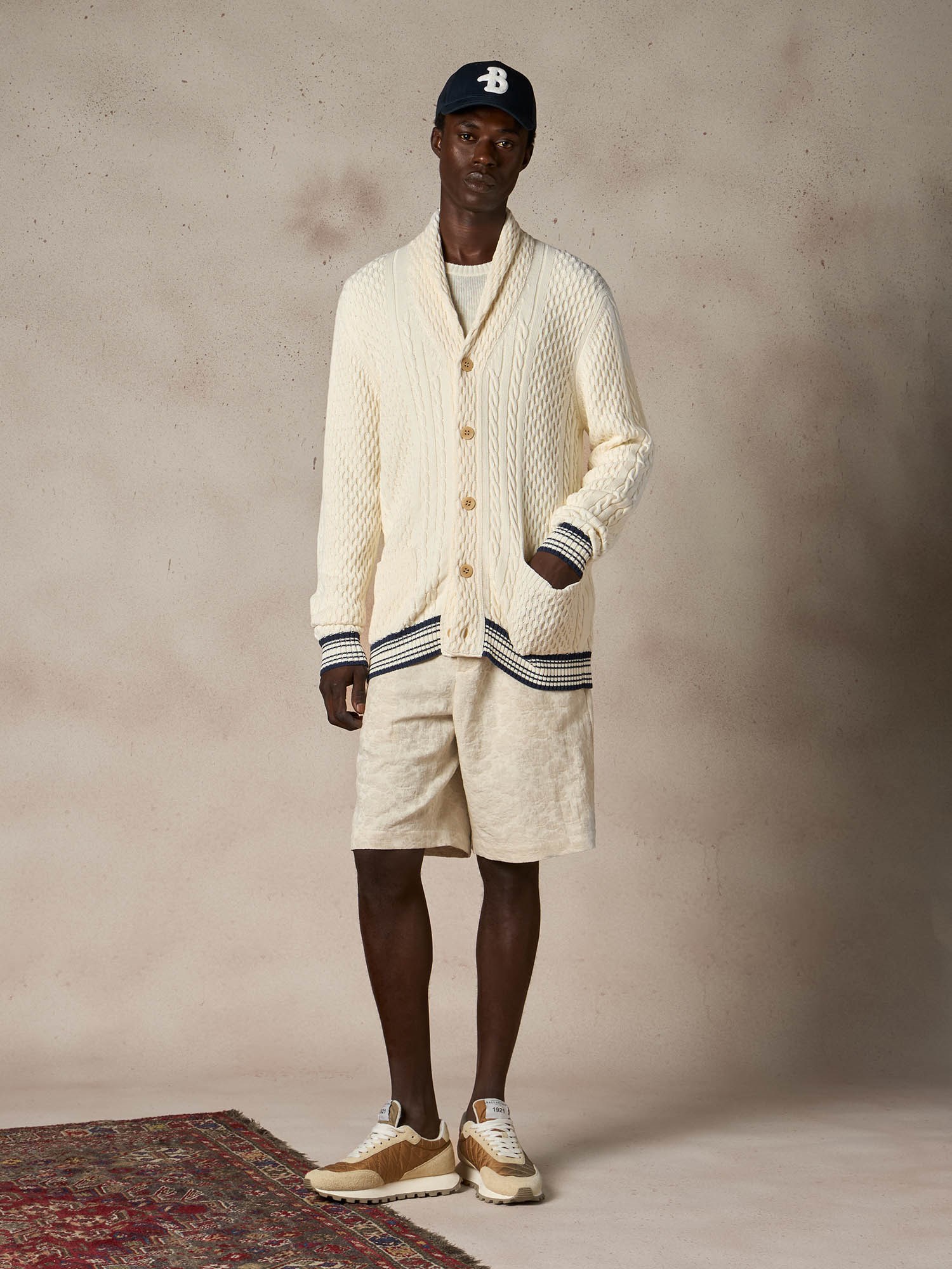 Ballantyne CARDIGAN IN COTONE CON TRECCE - COD. B2K187 7C102 98108