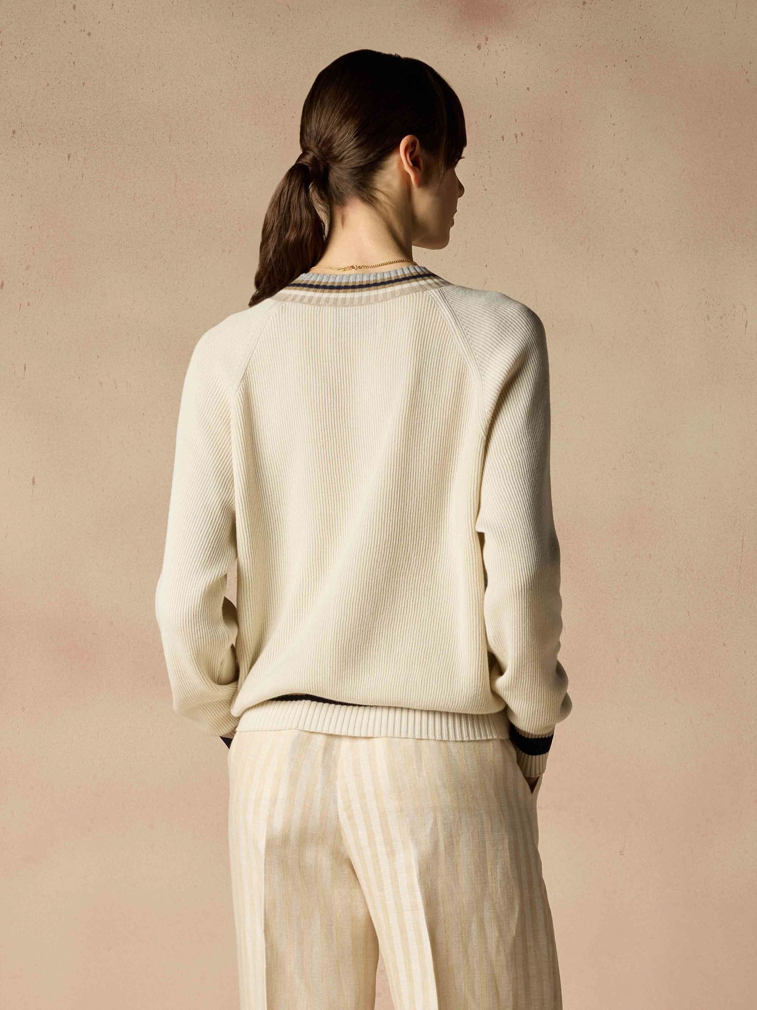 Ballantyne SCOLLO A V IN 100% COTONE - COD. B1P794 14CHN 98228