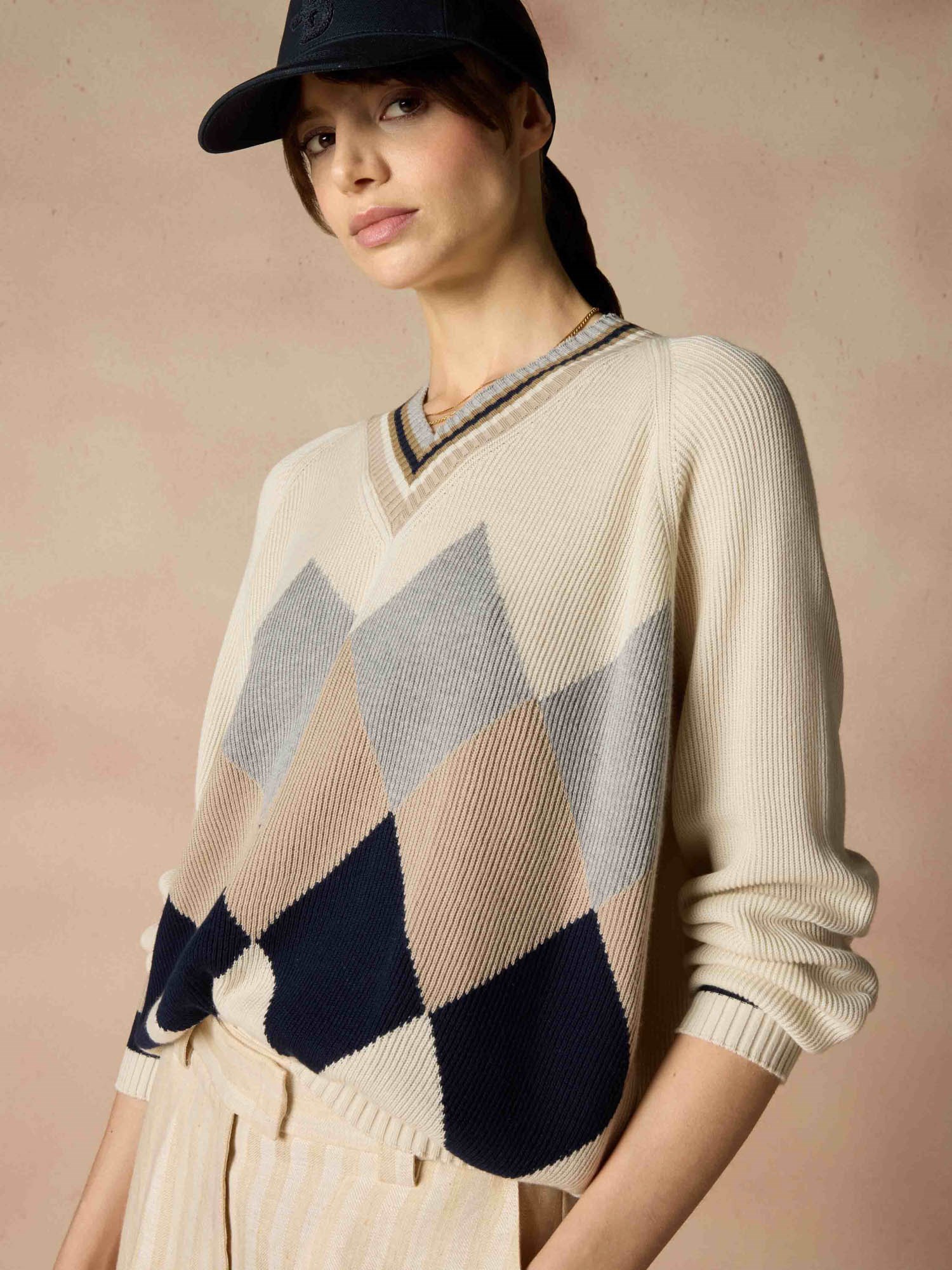 Ballantyne SCOLLO A V IN 100% COTONE - COD. B1P794 14CHN 98228